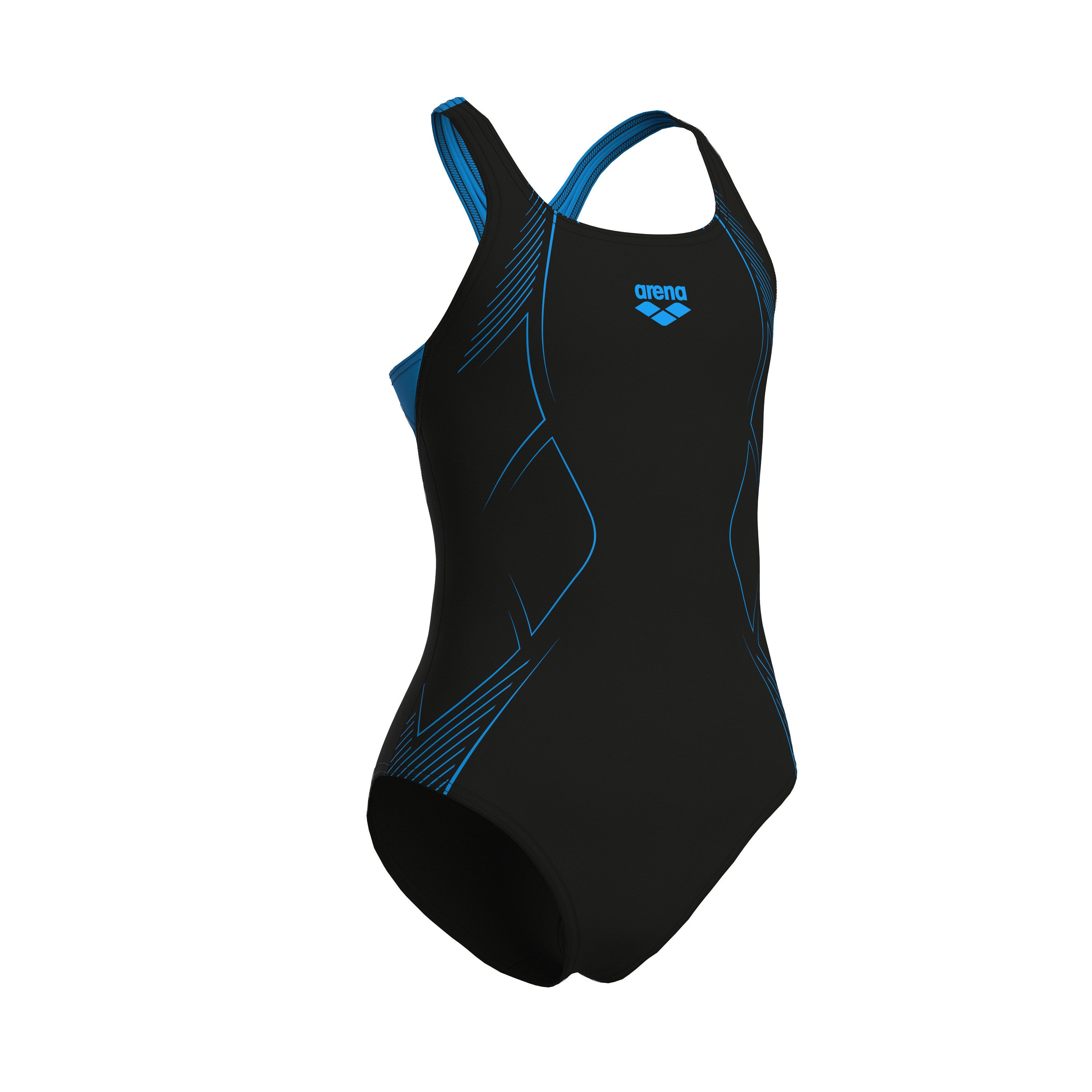 Arena Badeanzug G ARENA GRAPHIC SWIMSUIT SWIM PRO BACK für Kinder, sportlicher Stil, mit UV-Schutz UPF50+, chlorbeständig