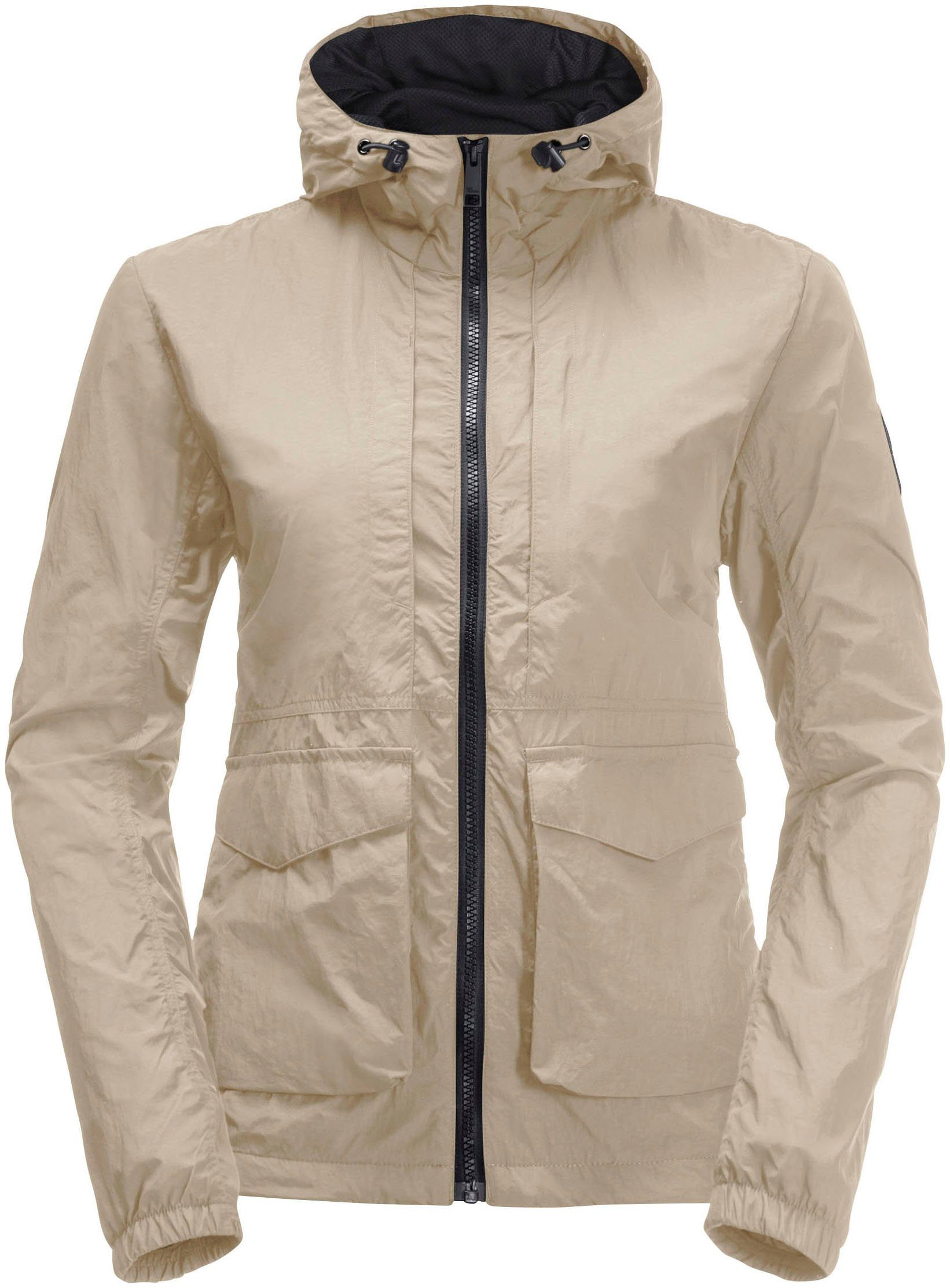 Wolfskin WANDER Outdoorjacke JKT pepper Winddicht W white Jack LIGHTSOME