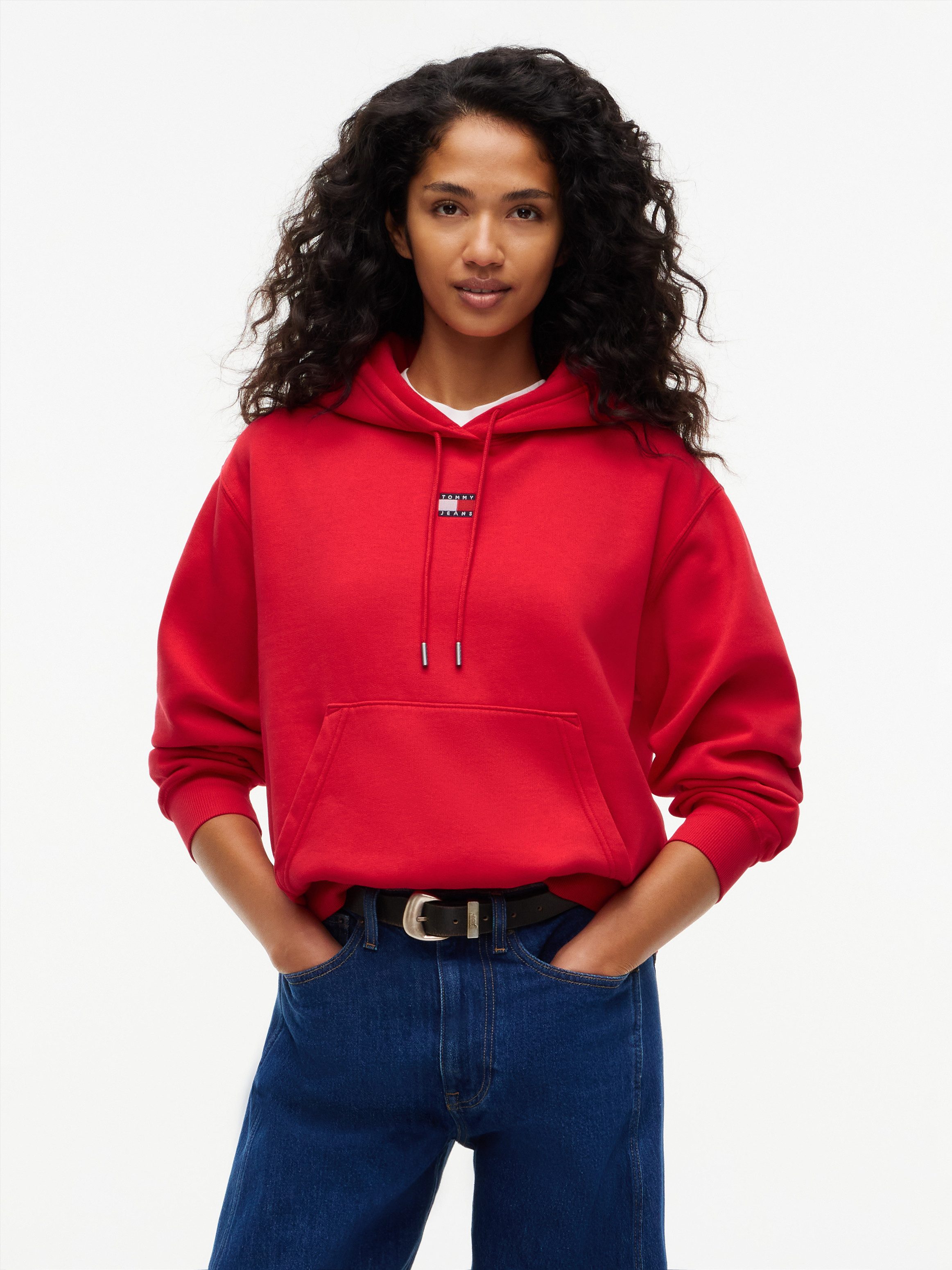 Tommy Jeans Kapuzensweatshirt TJW BADGE HOODIE EXT Baumwollmischung