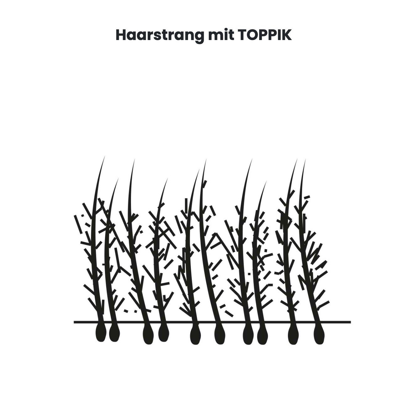 TOPPIK Streuhaar, Hair Haarverdichtung, Schütthaar, Mittelbraun Fibers - Haarstyling-Set g. Haarfasern, Puder, TOPPIK 55