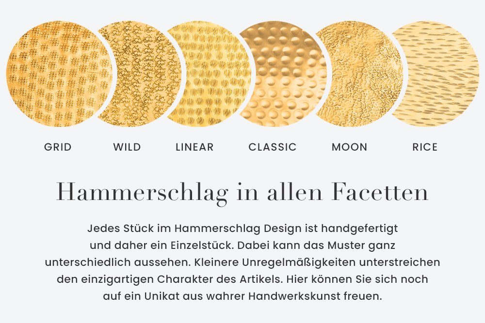 (Einzelartikel, III Wohnzimmer Design Hammerschlag handmade · · Metall rund ORIENT · · gold Couchtisch riess-ambiente Ø60cm 1-St),