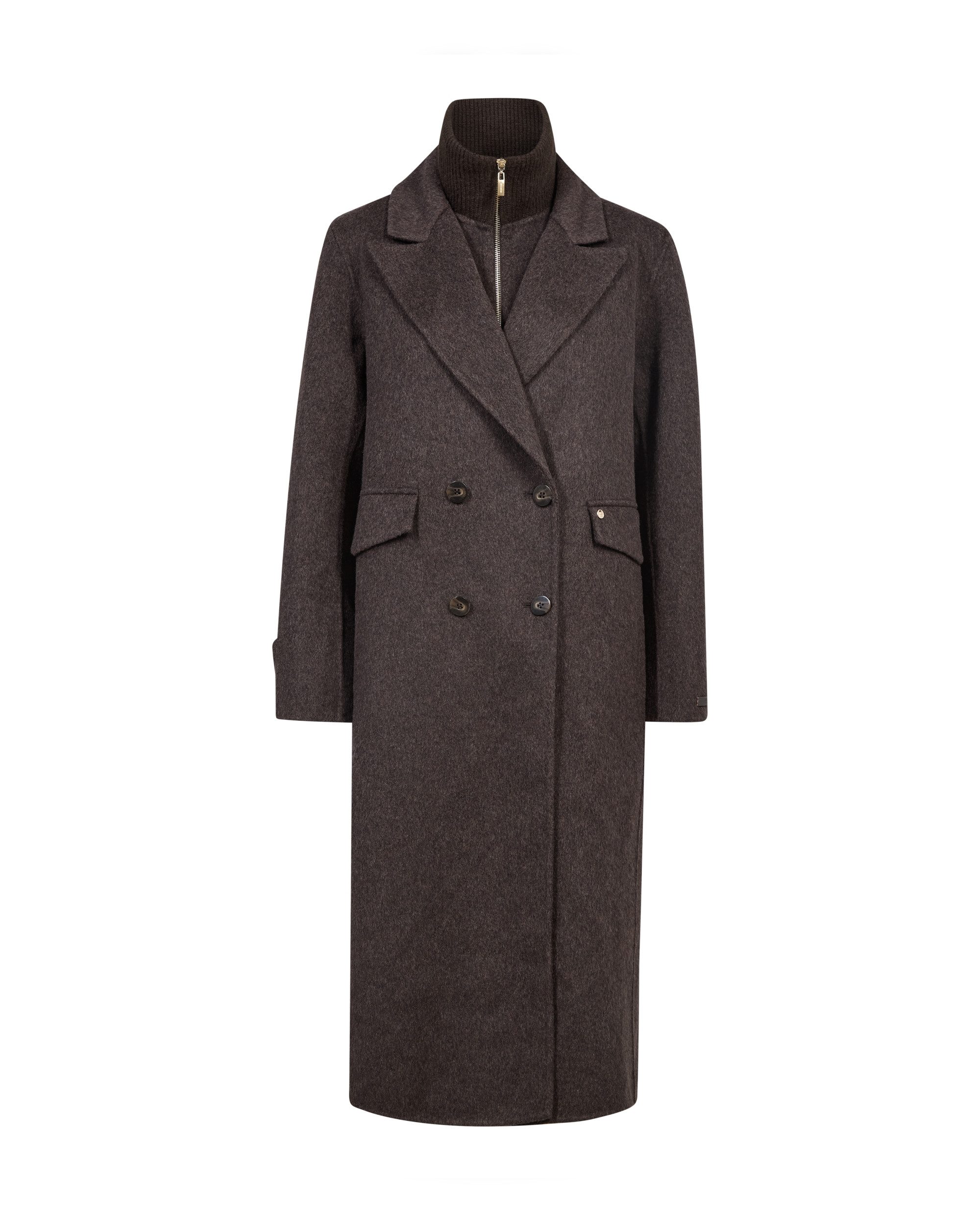 Mos Mosh Wolljacke MMAlva Loisa Mock Neck Coat Delicioso