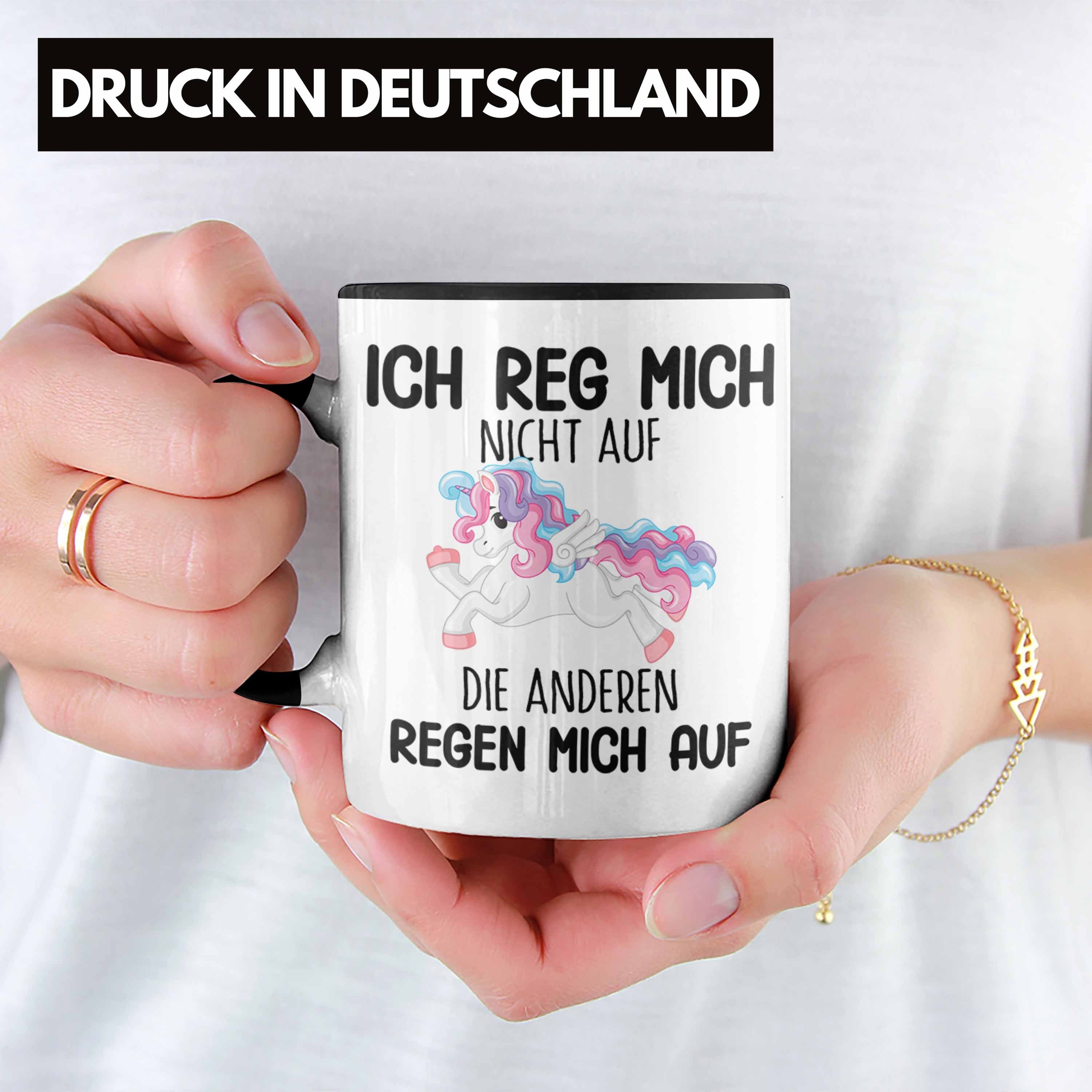 Frauen Arbeit Reg Einhorn Spruch - Mit Geschenkidee Kaffeetasse Freundin Tasse Kollegin Lustige Nicht Tasse Auf Mama Ich Mich Trendation Geschenk Schwarz Trendation