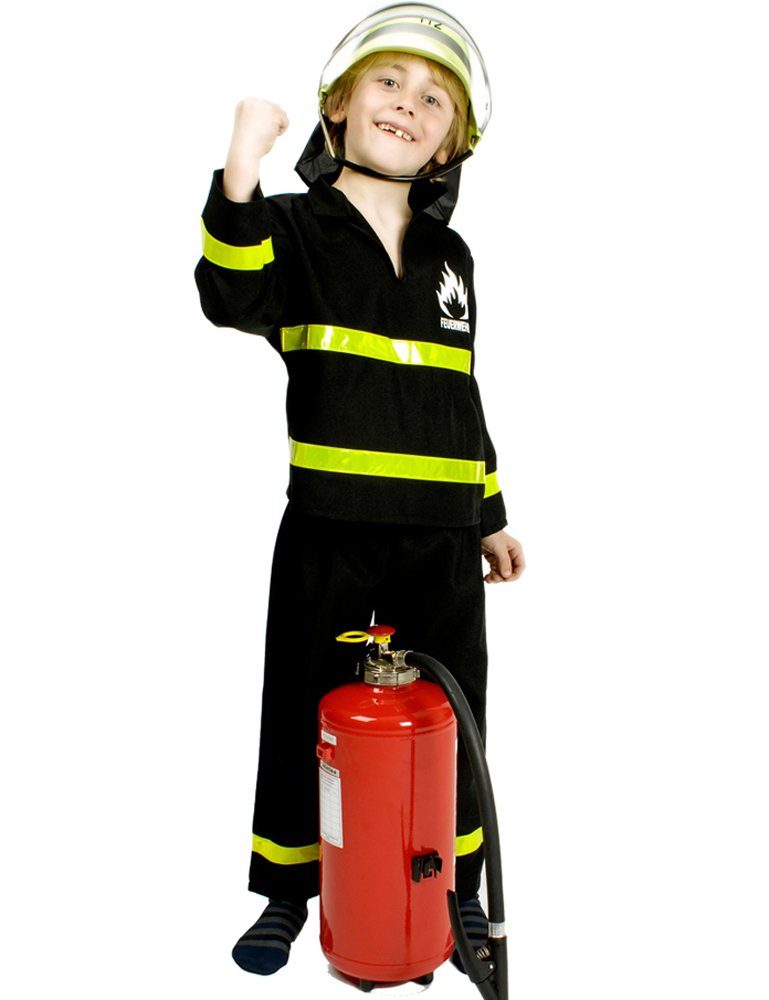 Das Kostümland Kostüm »Feuerwehrmann Kostüm "Florian" für Kinder - Schwarz  Gelb, Uniform Verkleidung Berufe« online kaufen | OTTO