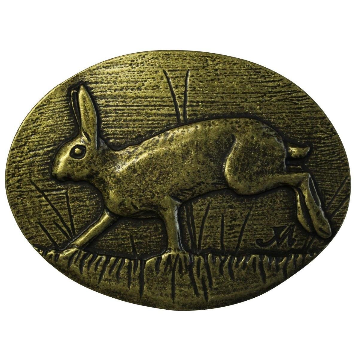 BELTINGER Gürtelschnalle Hase 4,0 cm - Buckle Gürtelschließe 40mm - für Jagd-Outfit - Gürtel bi (1-St)