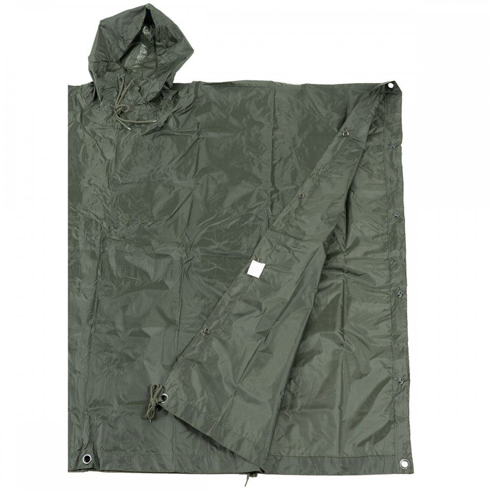 MFH Regenponcho US Poncho, Rip Stop, Mod., oliv, Gr. 144 x 223 cm günstig online kaufen