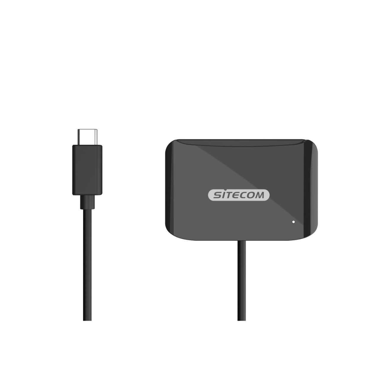 Sitecom Personalausweisleser MD-1002, USB-C-Ausweisleser mit eID-Unterstützung und MicroSD-Kartensteckplatz