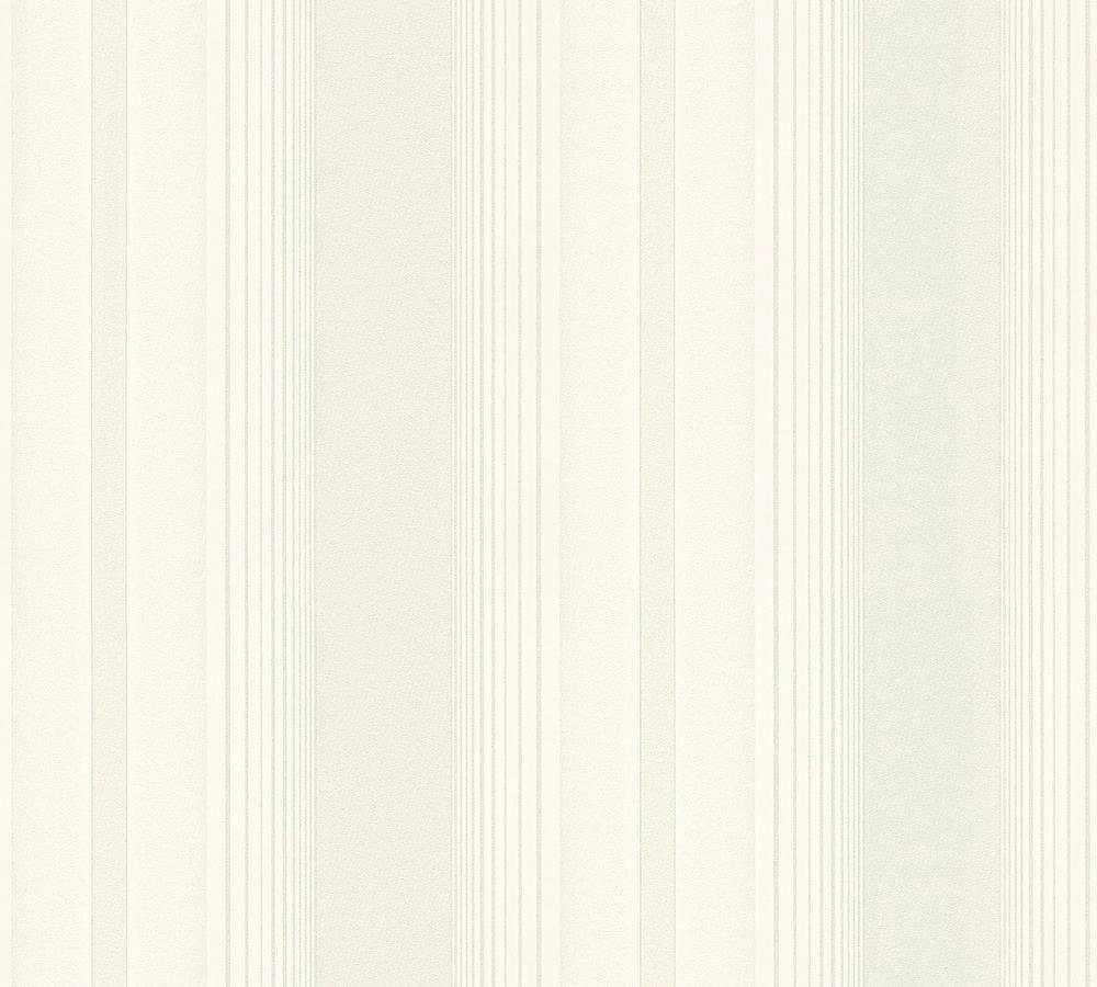walls A.S. living Tapete Création längsgestreift, gestreift, Streifen, (1 glänzend, Hermitage, Vliestapete matt, St), Streifen glatt, weiß