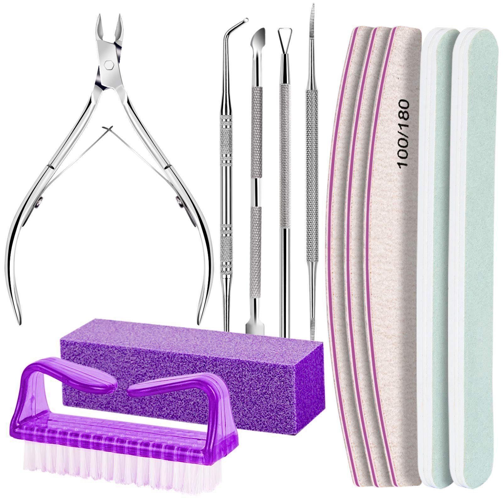 Maniküre-Etui Maniküre Set Pediküre 12 Stücke Nagelfeilen Nagelknipser-Set
