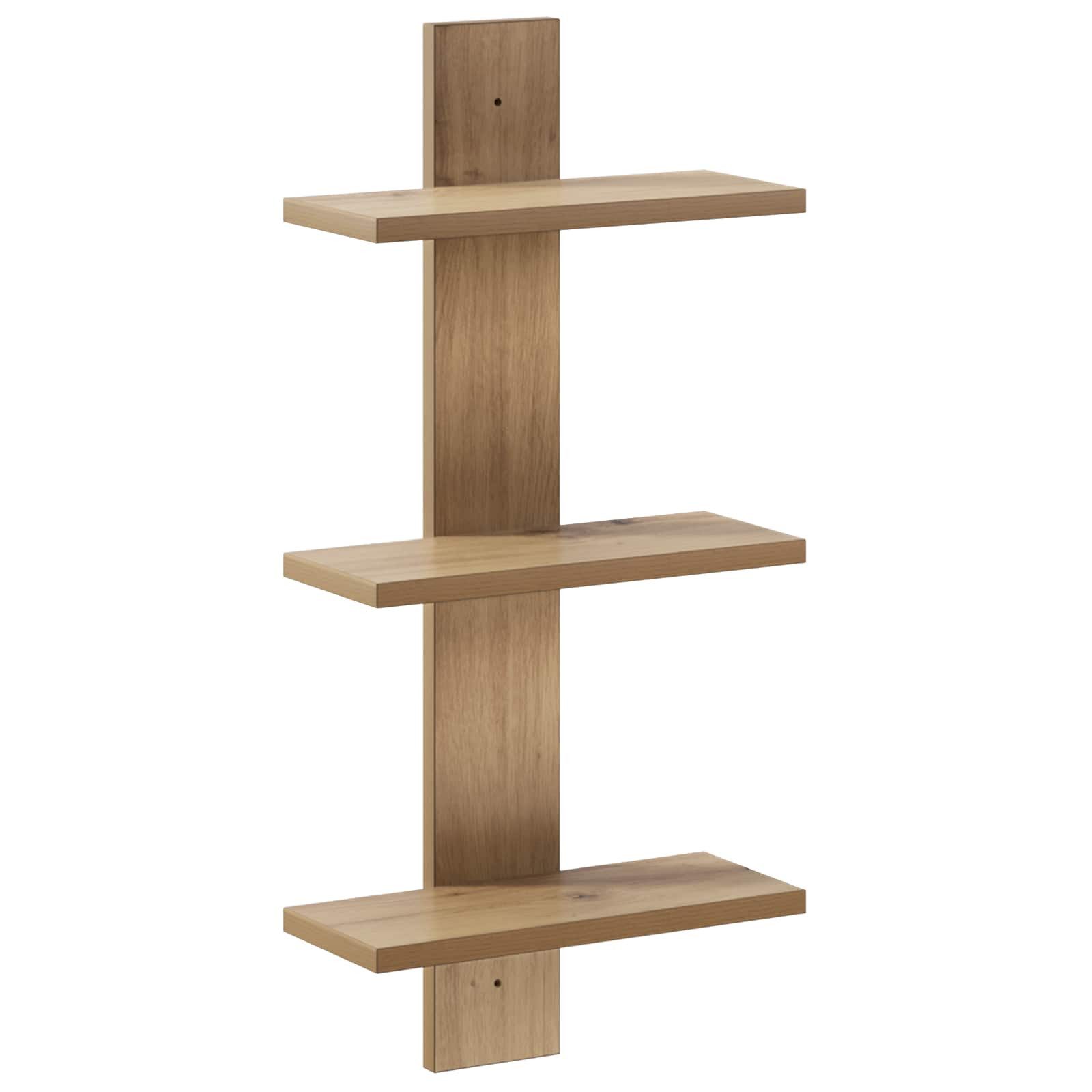 vidaXL Regal Wandregal Artisan-Eiche 30 x 13.5 x 64.5 cm Holzwerkstoff, 1-tlg.