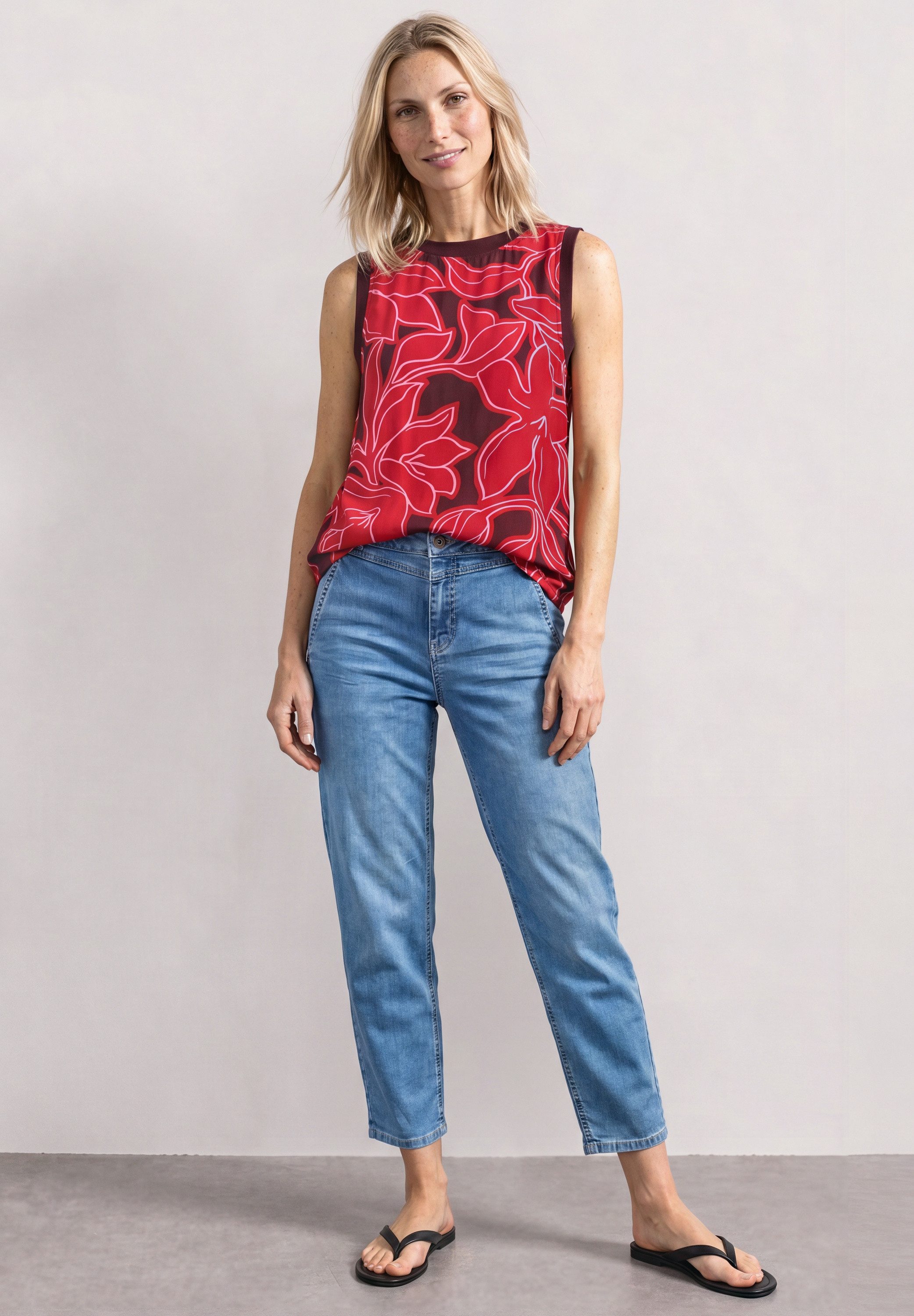 STREET ONE Blusentop Sommertop mit floralem Muster