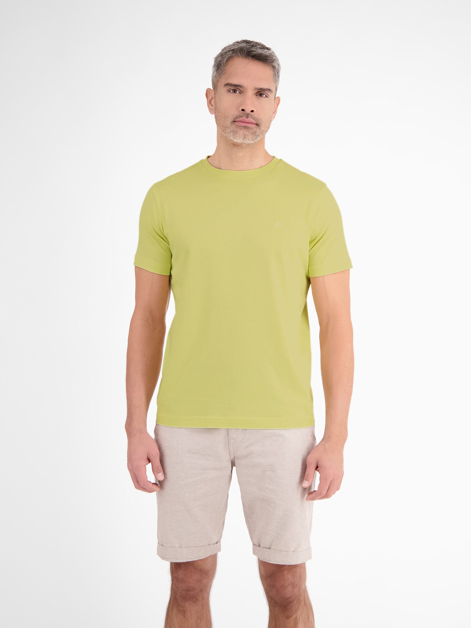 T-Shirt Basic T-Shirt mit Logostitch