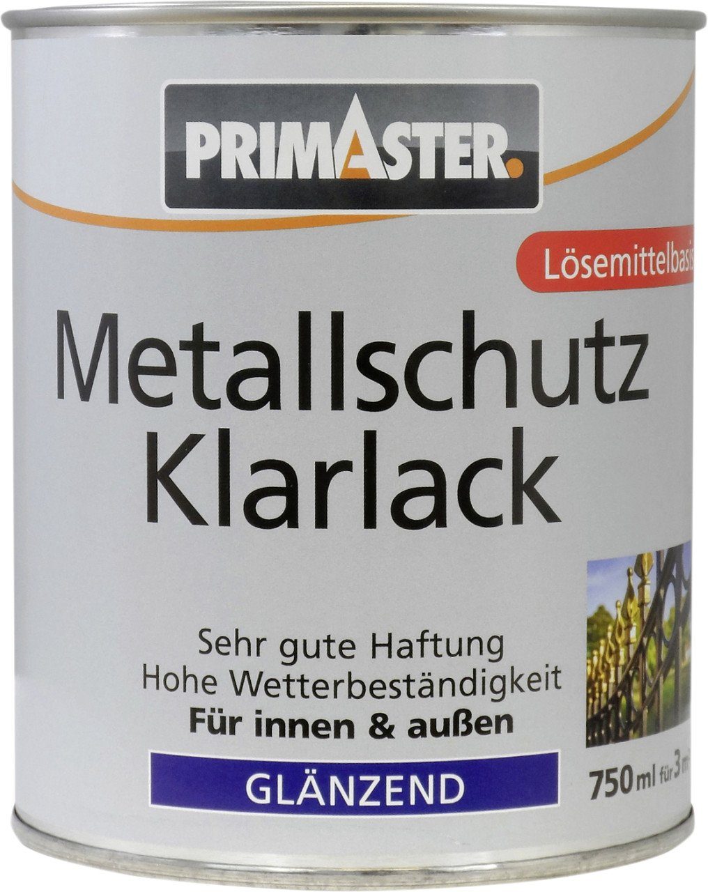 Primaster Metallschutzlack Primaster Metallschutzklarlack 750 ml glänzend | Metallschutzlacke
