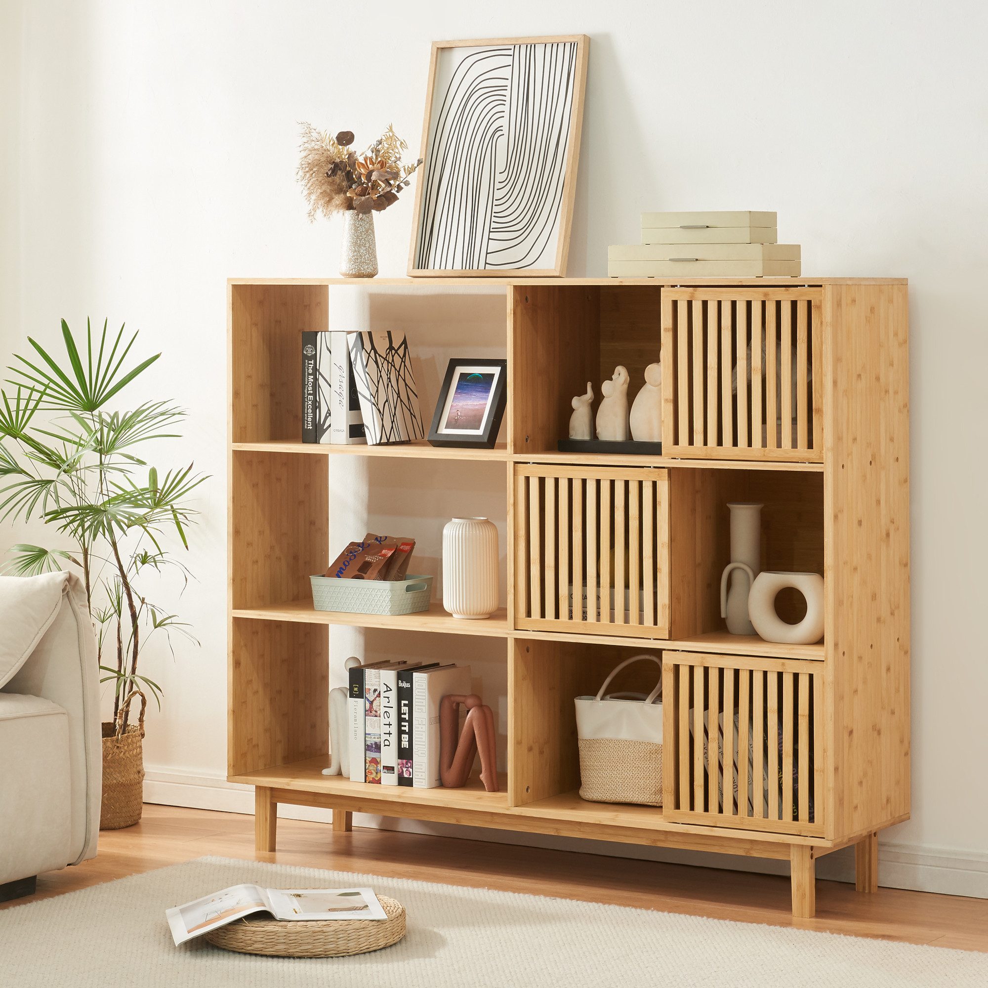 en.casa Bücherregal, »Ypäjä« 128 x 147 günstig online kaufen
