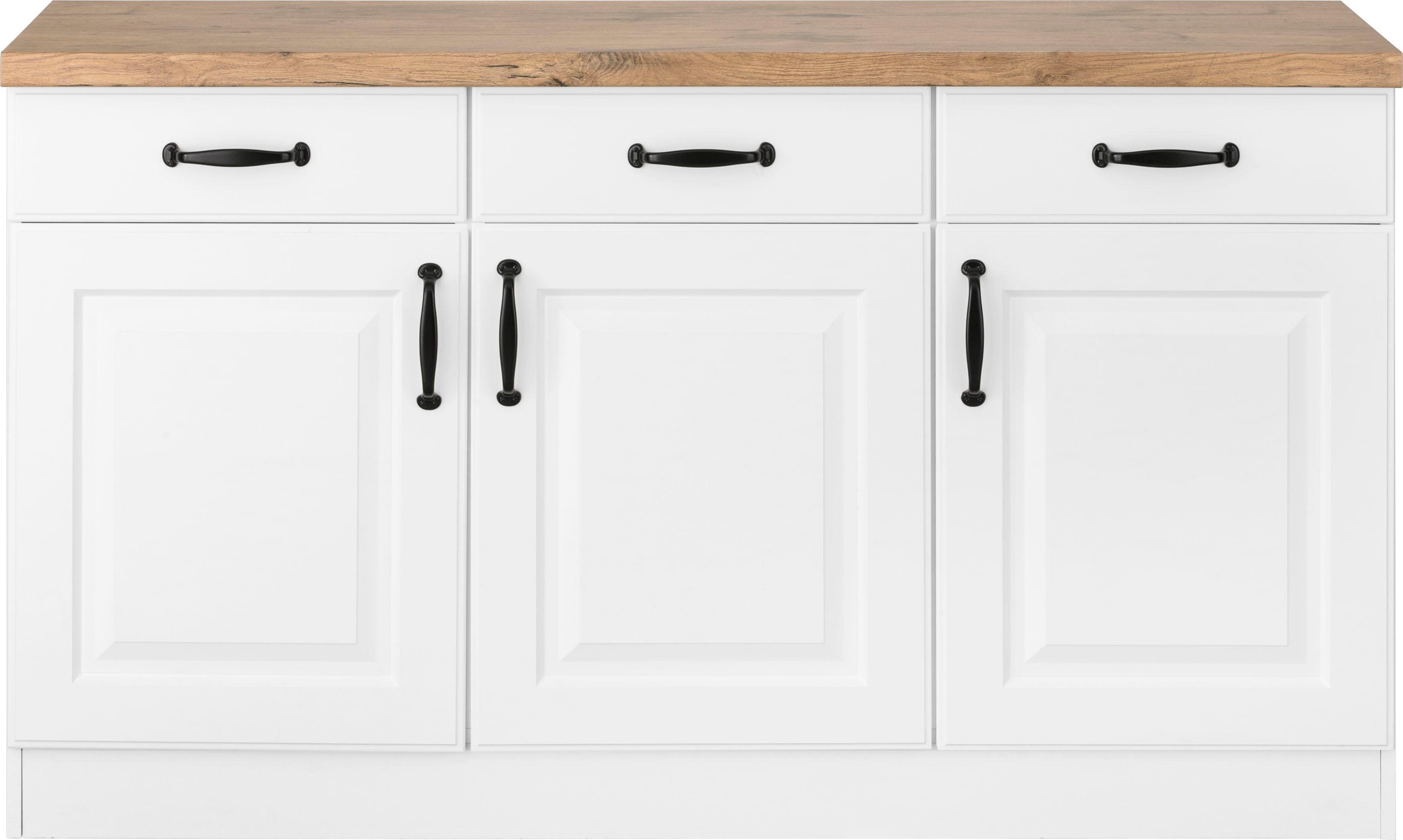 wiho Küchen Unterschrank Erla 150 cm breit mit Kassettenfront – Bild 3 von 5