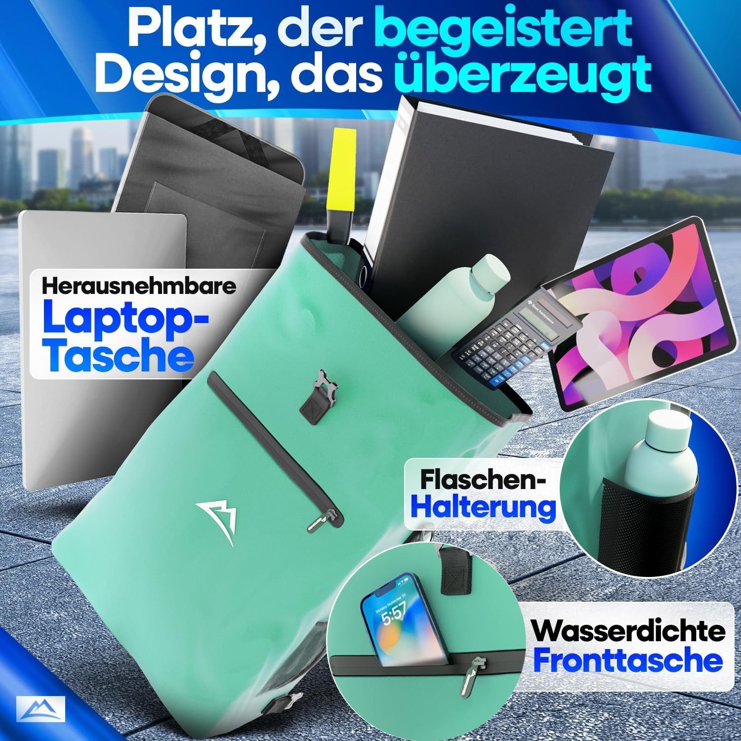 Nextcover Fahrradtasche TPU Fahrradtasche NEU 3in1 Fahrradtasche für Gepäckträger -wasserdicht