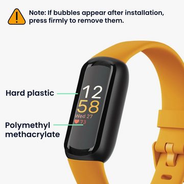 kwmobile Schutzfolie 2x Displayschutzfolie für Fitbit Inspire 3, (1-St), Schutzfolie für Fitness Tracker - robuster Displayschutz - transparent