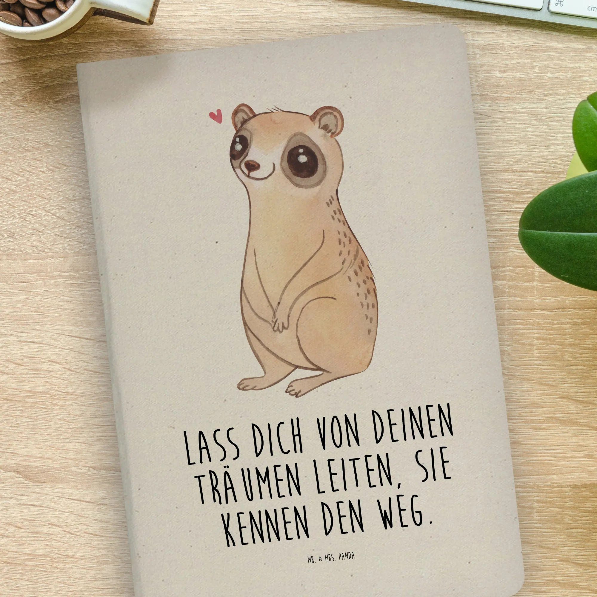 Thumbnail - Mr. & Mrs. Panda Notizbuch Plumplori Glücklich - Transparent - Geschenk, DIN A4 Notizbuch Büro, Mr. & Mrs. Panda, Bezaub...