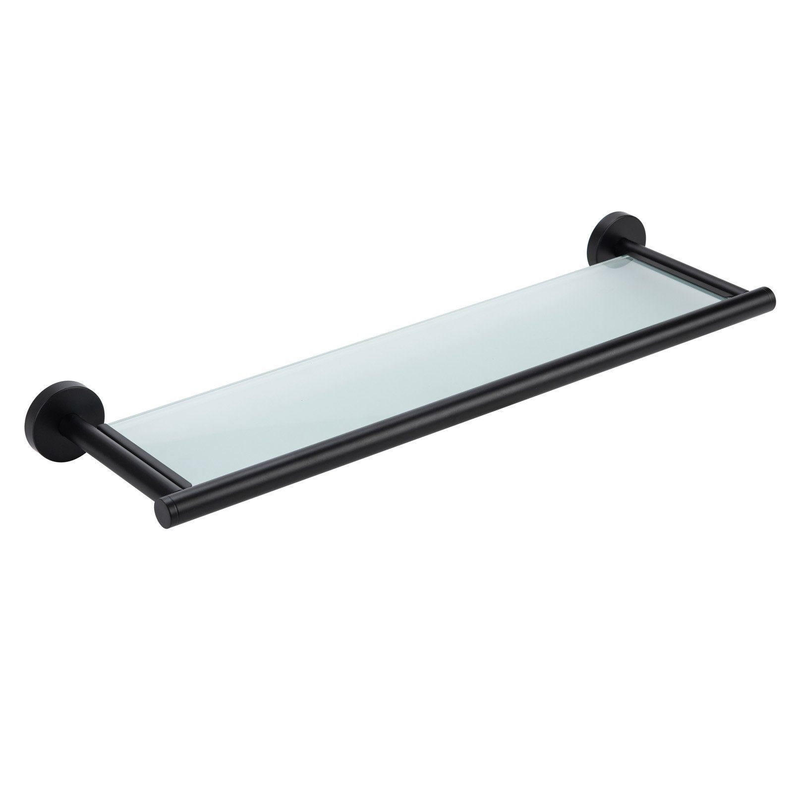 SOSmart24 Duschablage »SOSmart24 JUST BLACK Badablage ohne Bohren mit  satinierter Glasplatte und Edelstahl Rahmen, / Badezimmer, Glasregal,  Glasablage, Wandregal«, 1-tlg., Satiniertes Glas