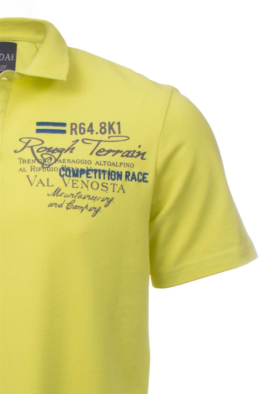 canda Poloshirt Canda Poloshirt Herren Baumwolle Kurzarm Gelb mit Print Gelb 3XL (Einzelartikel, 1-tlg., Poloshirt) Poloshirt Herren Baumwolle bequem Print