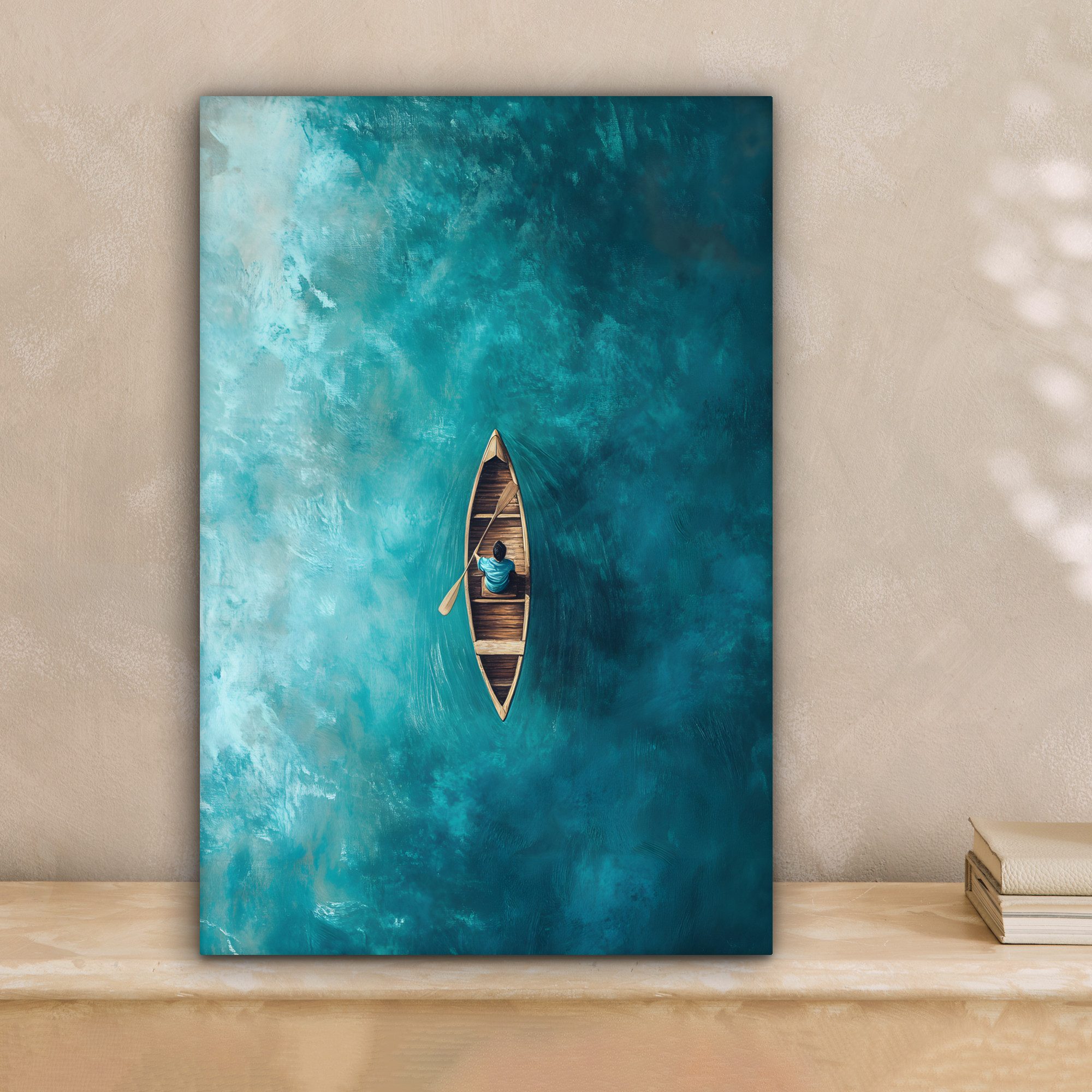 OneMillionCanvasses® Leinwandbild Boot - Wasser - Blau, Fotodruck (1 St), L günstig online kaufen