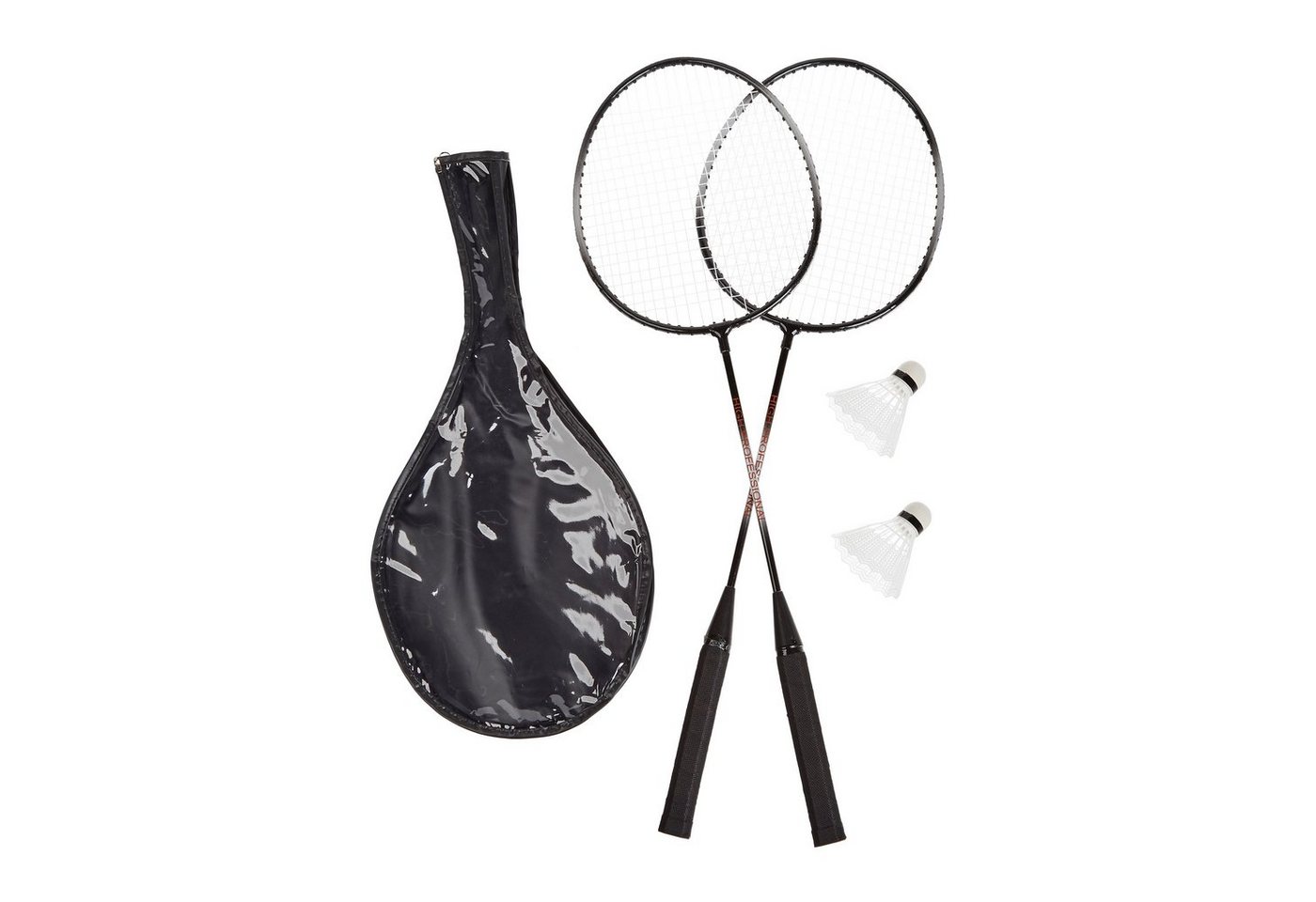 relaxdays Badmintonschläger Badmintonset mit Tasche, (5-tlg)