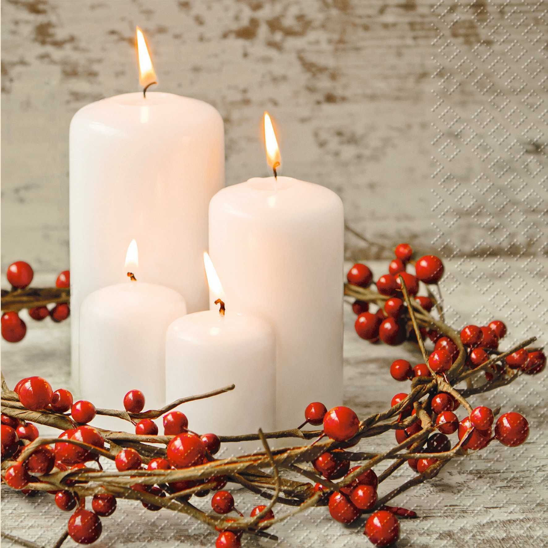 stewo Papierserviette 6376 20 Weihnachts Cocktailservietten - 25 x 25 cm, 20 Stück