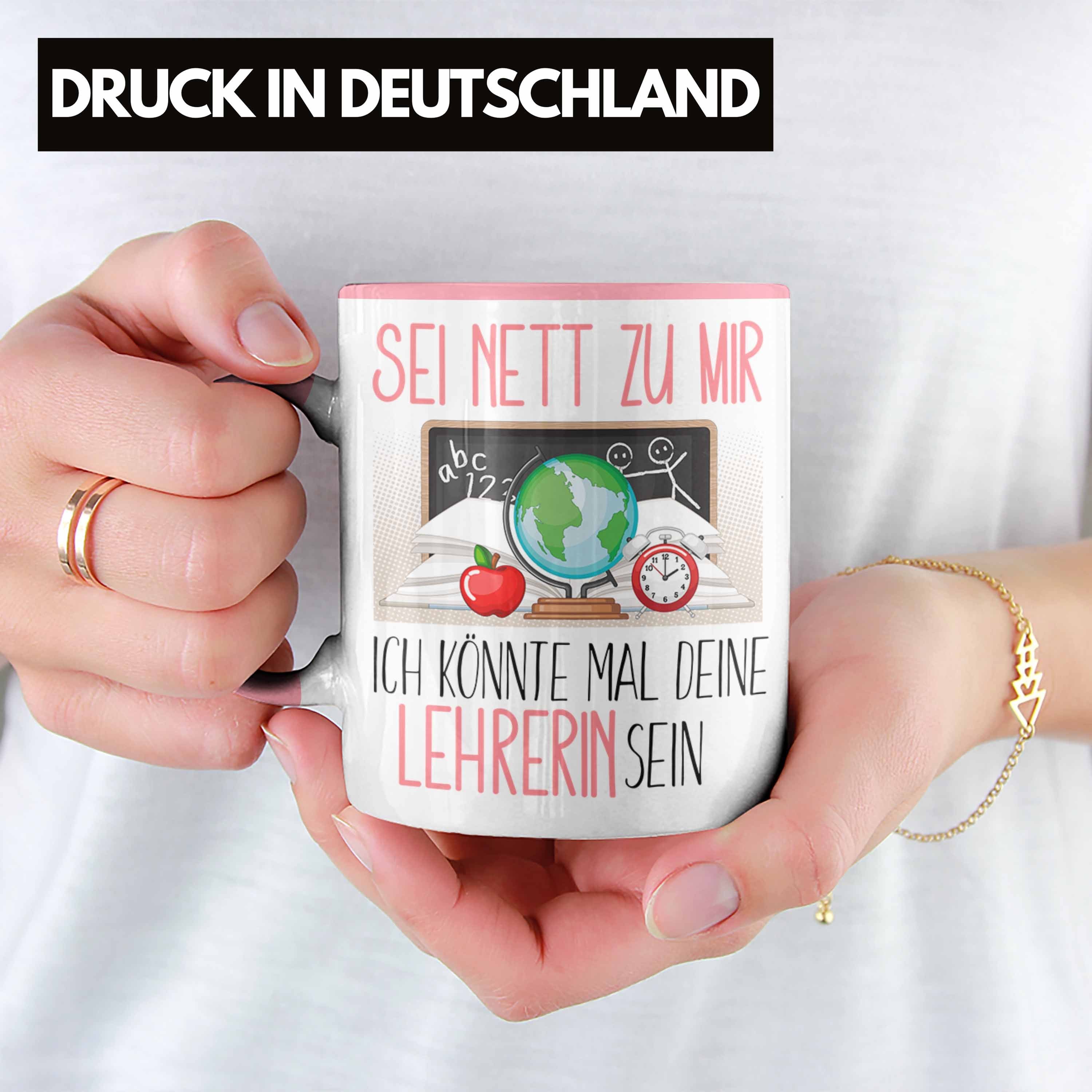 Trendation Rosa Ne Tasse Studium Lehrerin Geschenkidee Lehramt Ausbildung Geschenk Sei Tasse