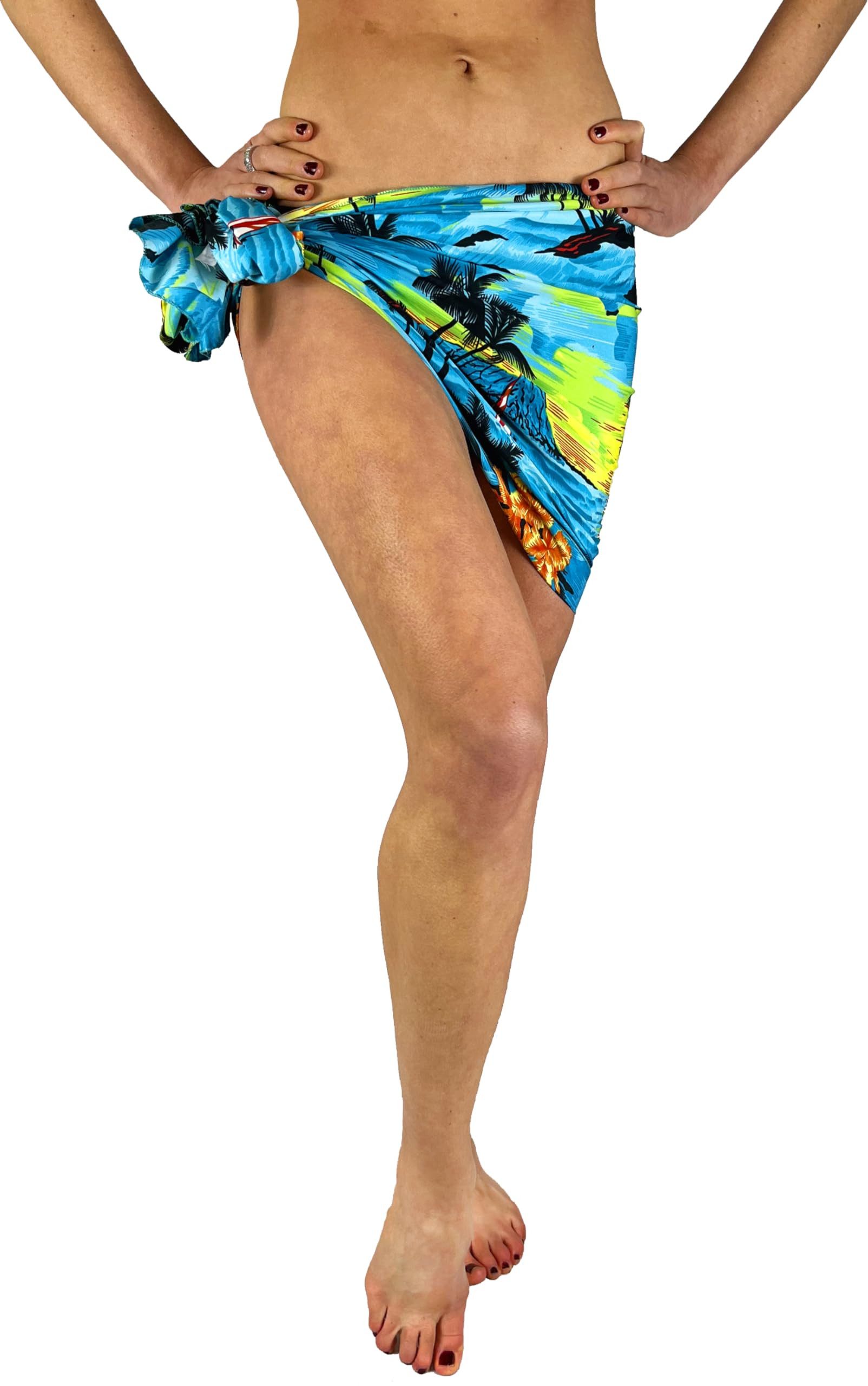 King Kameha Sarong Surf Funky Hawaii-Sarong Strand Pareo Cover-Up Damen Bikini, Pareo Cover-Up