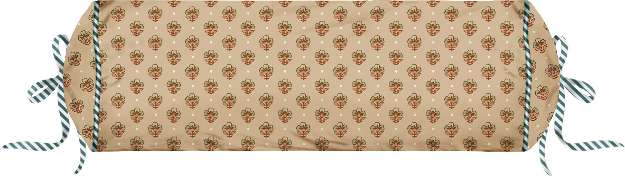 PiP Studio Dekokissen Nackenrolle "Jaipur Flower", gefüllt, Perkal Blumen/Ornamente