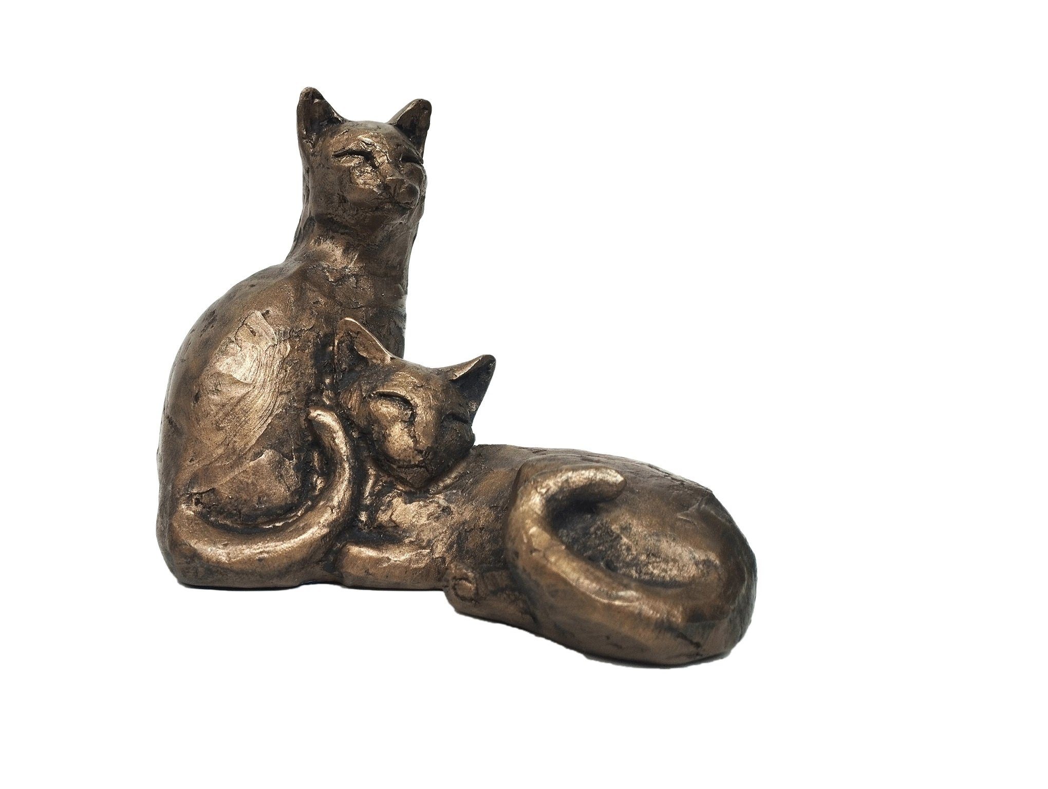 Brillibrum Dekofigur Design Resinfigur Katzen Bronzepulver Kätzchen Kunstharz Katzenpaar