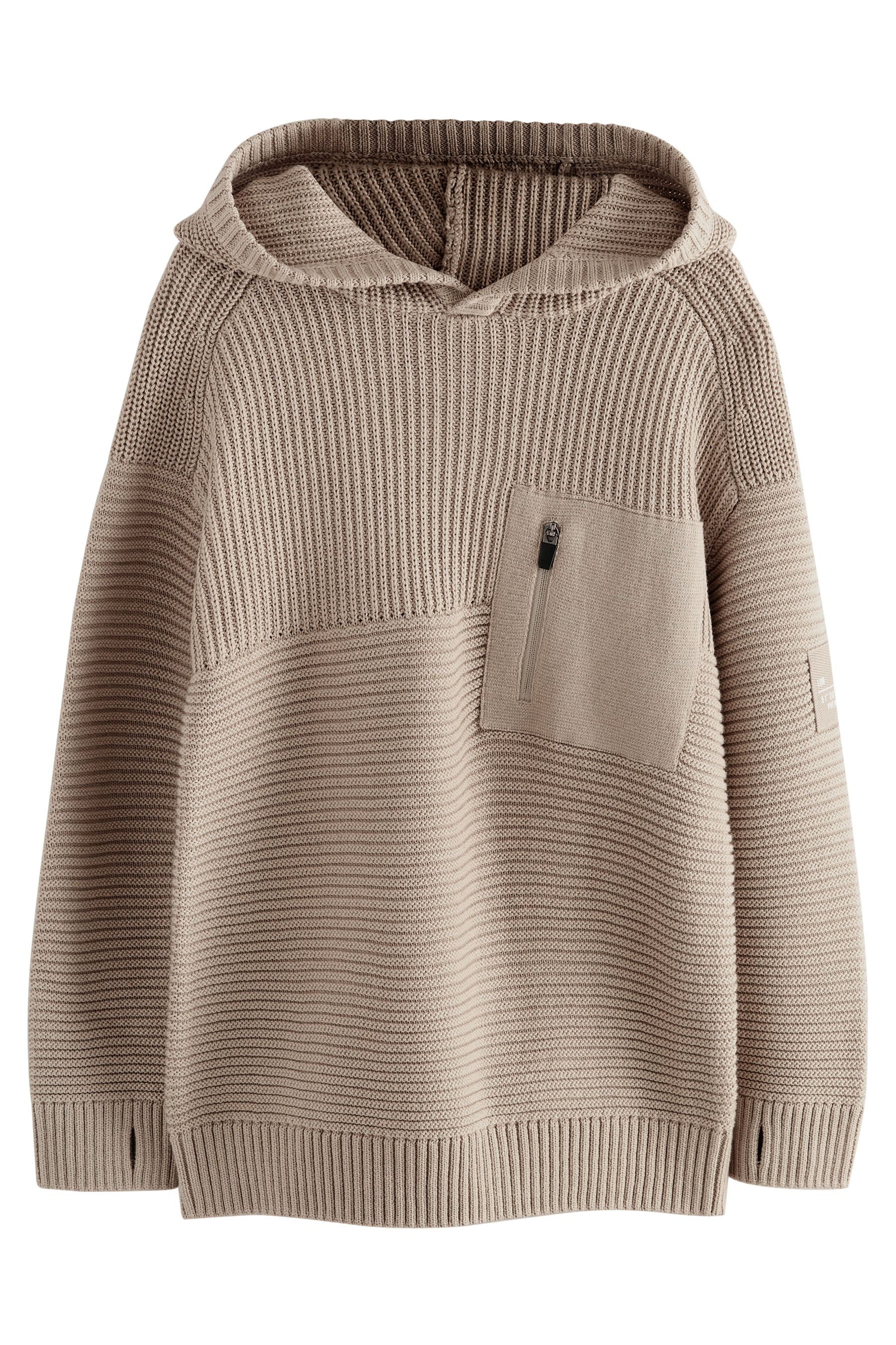 Next Kapuzenpullover Gestricktes Utility-Kapuzensweatshirt (1-tlg)