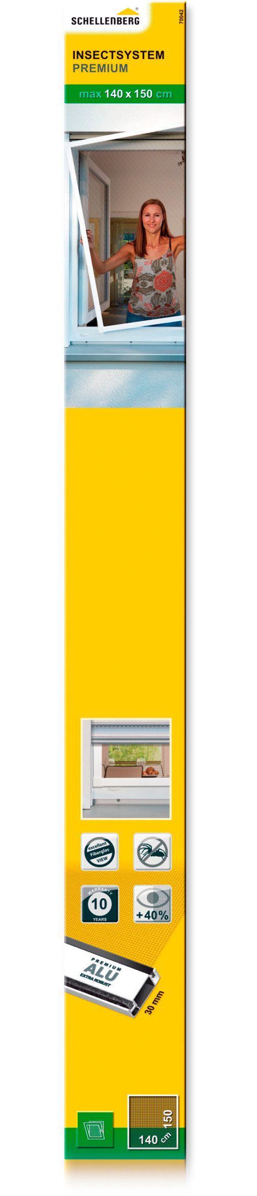SCHELLENBERG Insektenschutz-Fensterrahmen Fliegengitter Fenster Premium, (S günstig online kaufen