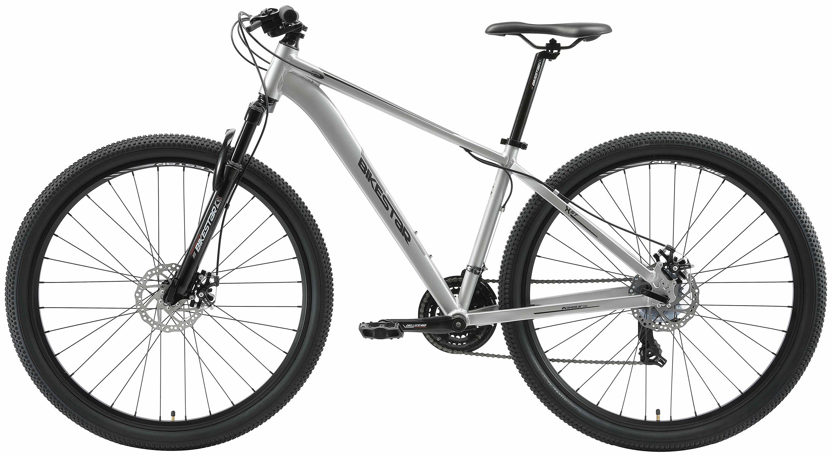 Bikestar Mountainbike, 21 Gang Shimano RD-TY300 Schaltwerk, Kettenschaltung, für Damen und Herren, Kettenschaltung