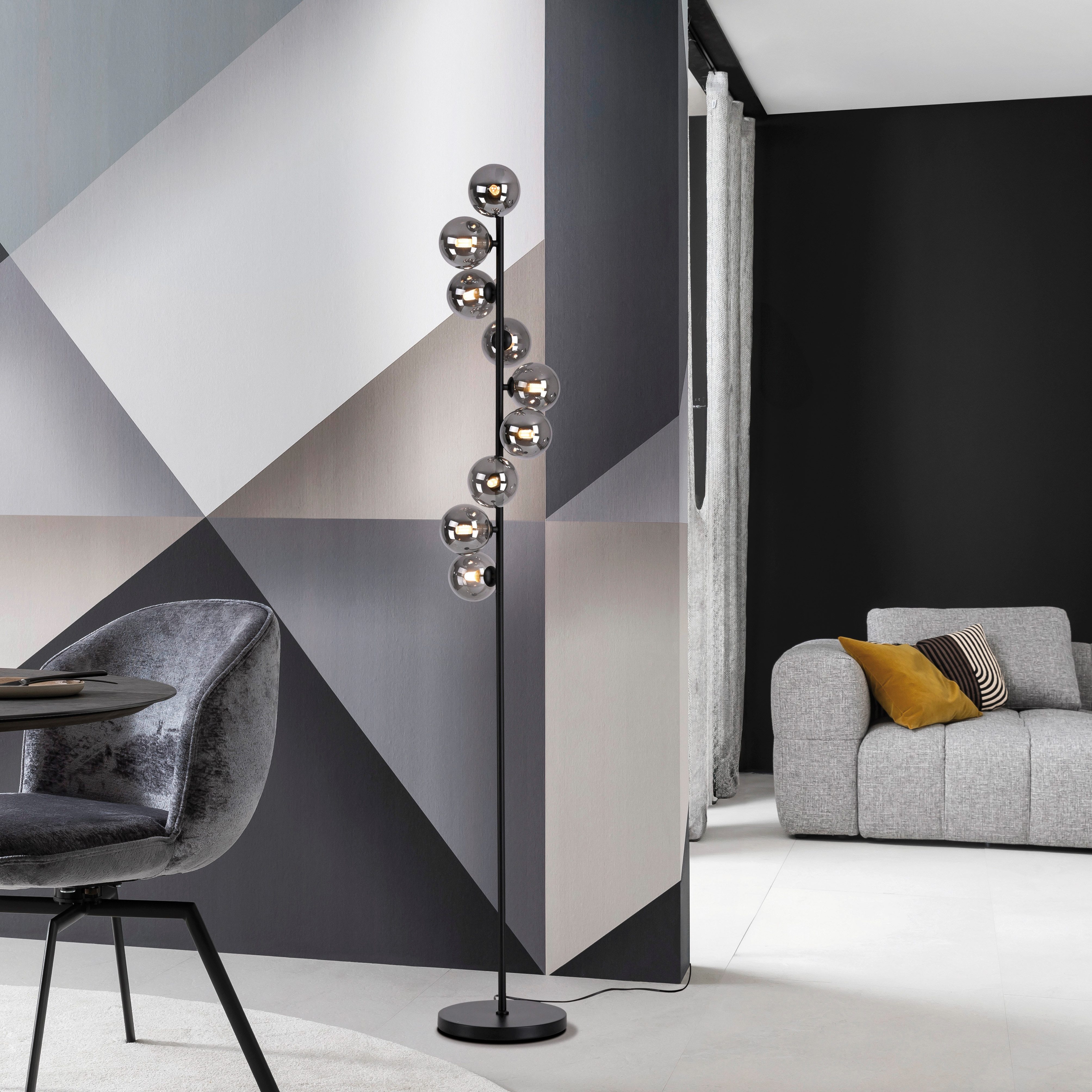 SCHÖNER WOHNEN-Kollektion LED Stehlampe DUBAI, Ein-/Ausschalter, LED wechselbar, Warmweiß, SCHÖNER WOHNEN Kollektion, Fußschalter