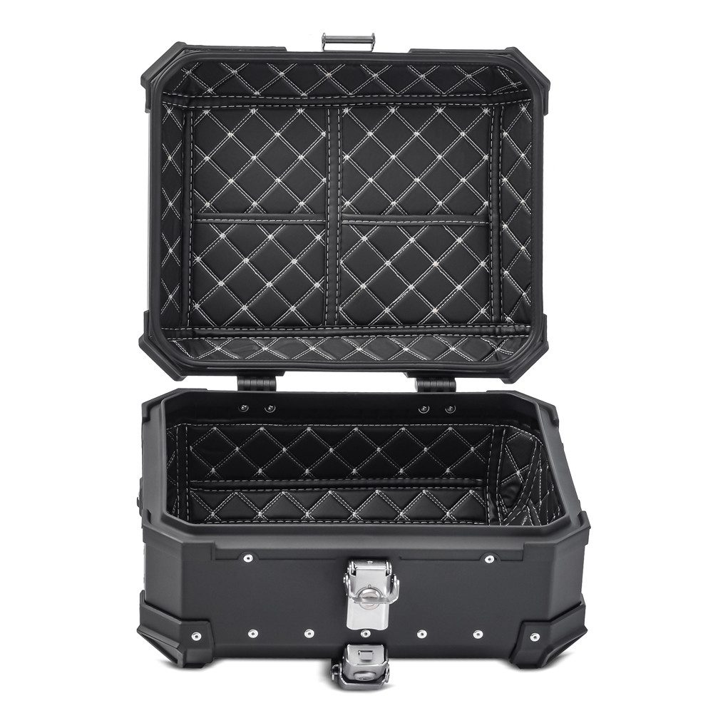 Bagtecs Topcase Set Motorrad Alu Top Case # XB28 Aluminium Universal 28 L und Zusatzta