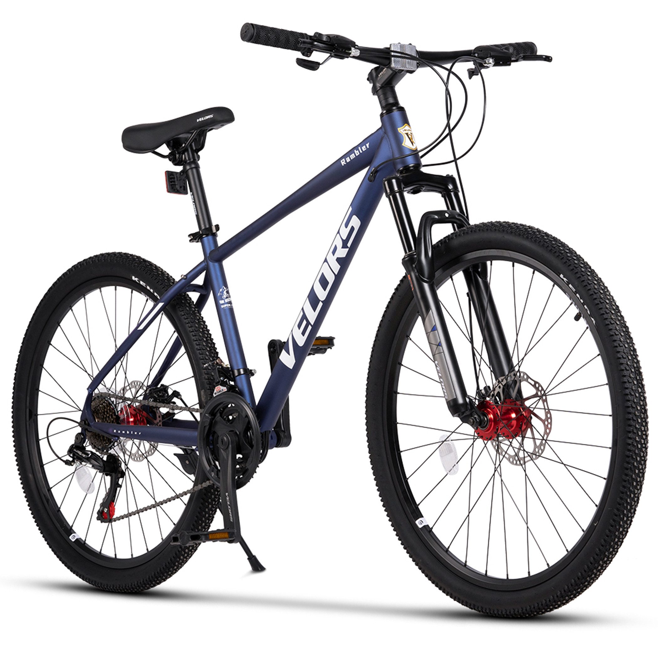 Velors Mountainbike 26 27.5 29 Zoll Fahrrad für Damen Herren, 21 Gang Shimano Tourney TZ Schaltwerk, Kettenschaltung, Aluminium Rahmen Kenda, Jugendfahrrad MTB Hardtail