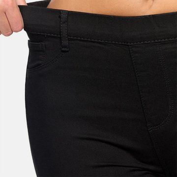Elara High-waist-Jeans Elara Damen Highwaist Hose Gummizug (1-tlg)
