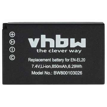 vhbw kompatibel mit Nikon DL24-500 f/2.8-5.6 Kamera-Akku Li-Ion 850 mAh (7,4 V)