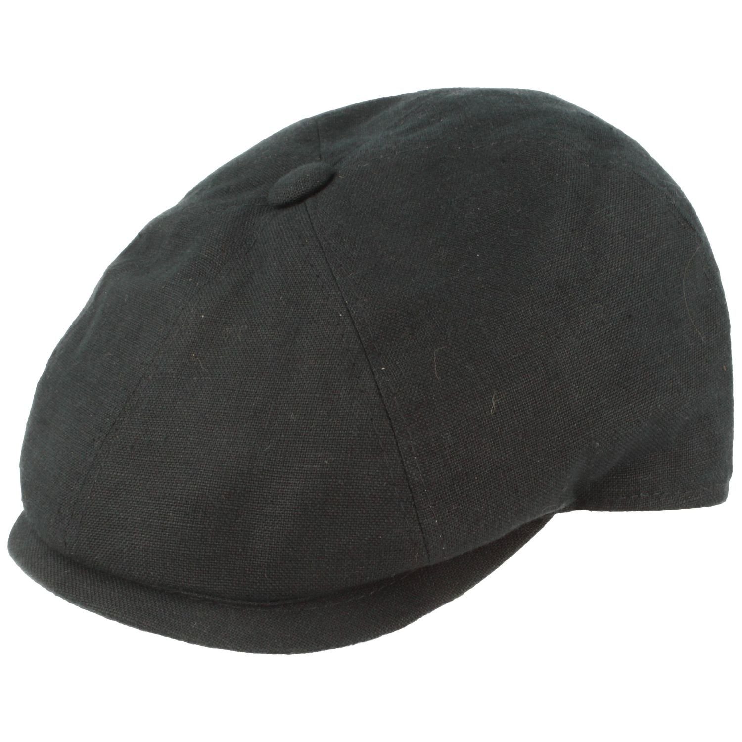 Leinen marine 100% Breiter Organic Schiebermütze 6-teilige Flatcap