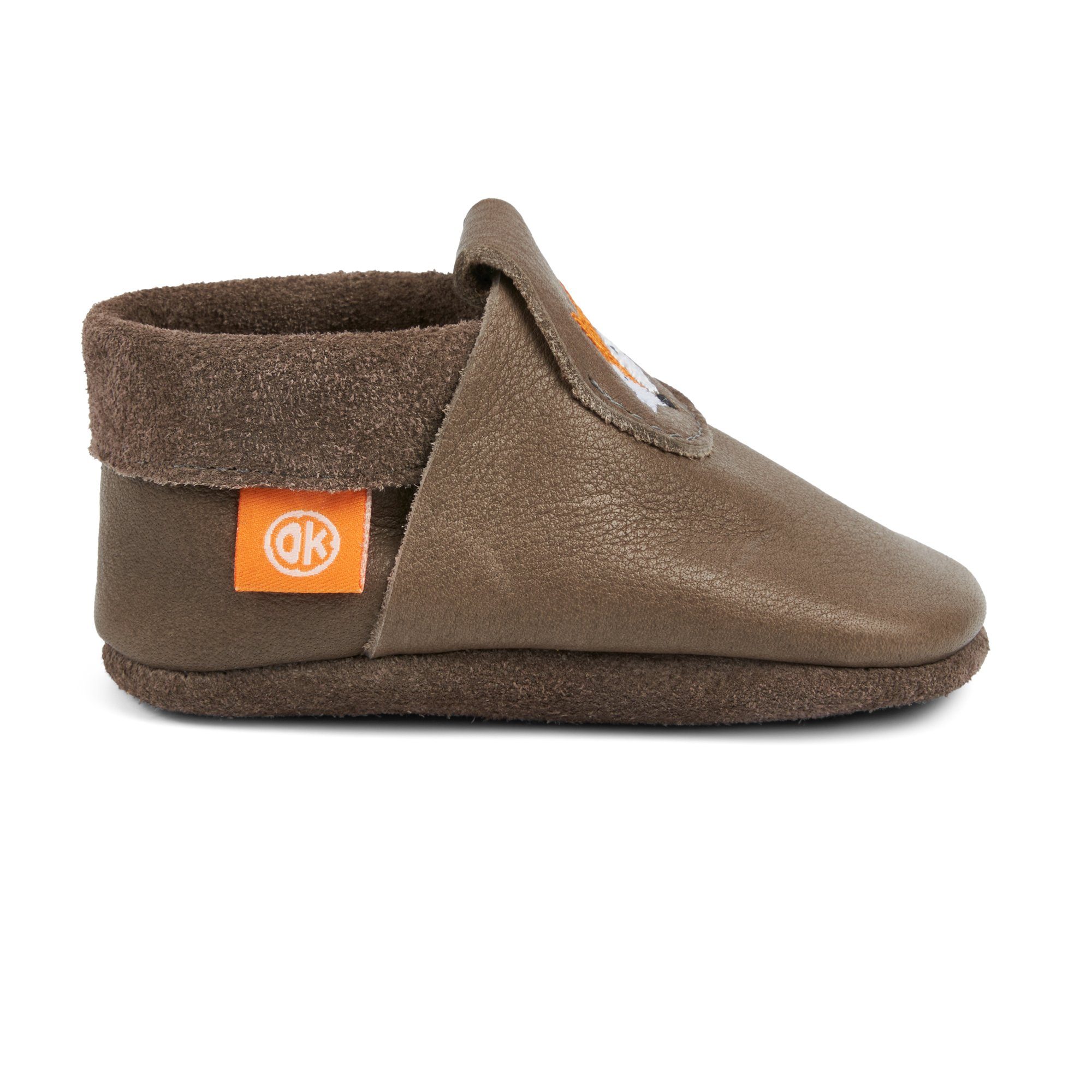 Orangenkinder® Fränzchen der Fuchs Krabbelschuh pflanzlich gegerbtes Leder, Made in Germany, atmungsaktiv