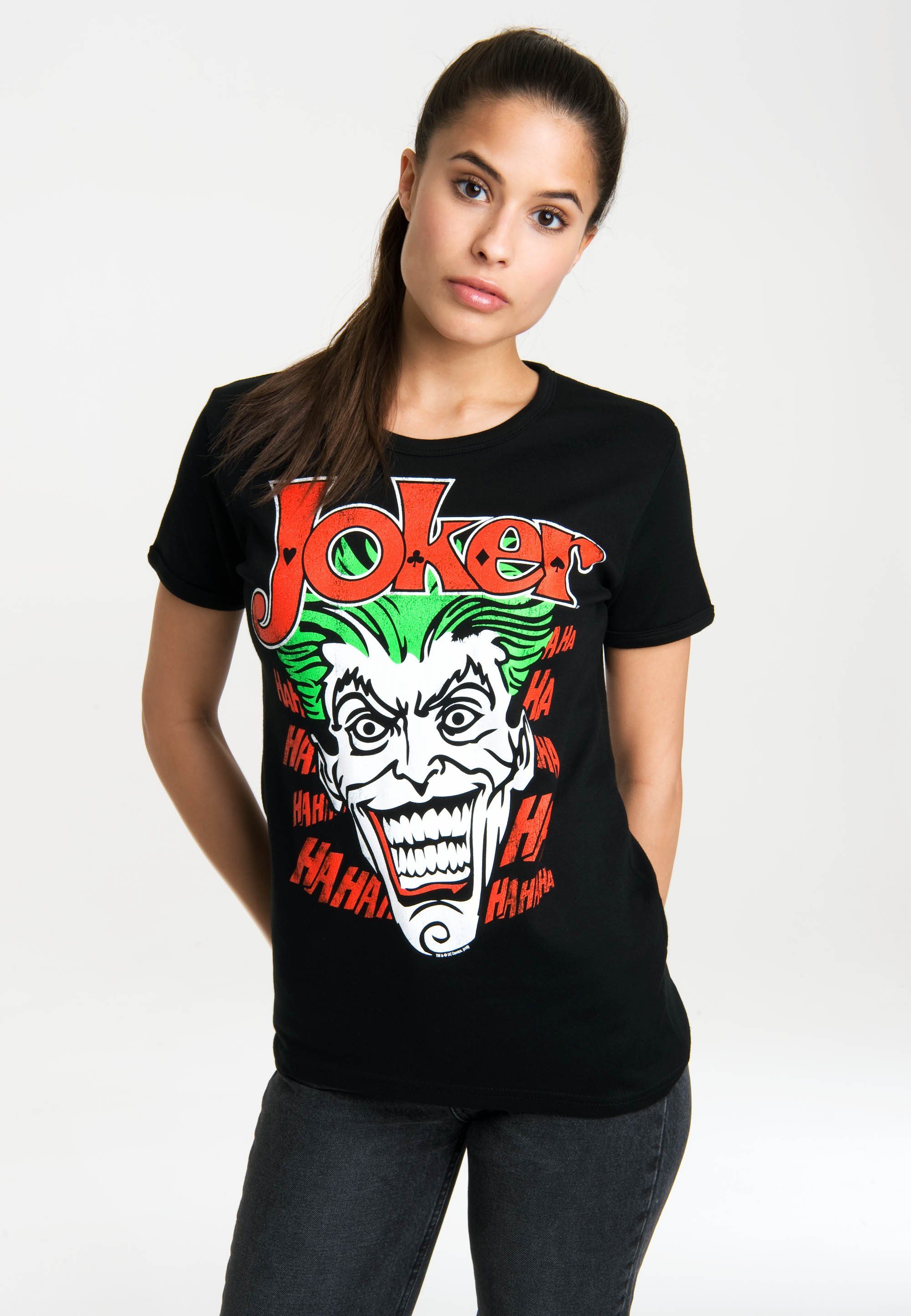 LOGOSHIRT T-Shirt The Joker mit Originaldesign lizenzierten