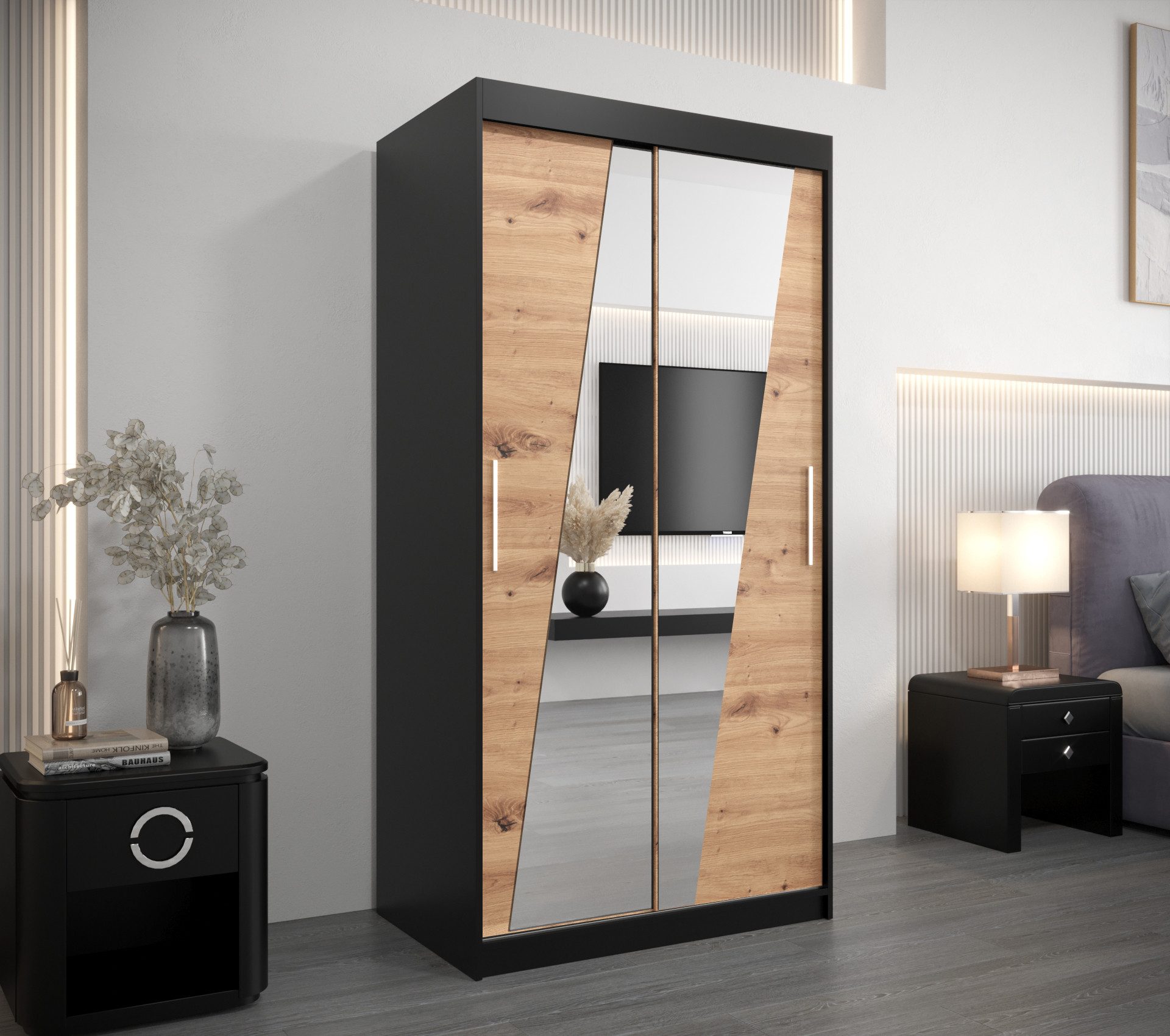 ABIKS MÖBEL Schwebetürenschrank RHOMB Schlafzimmerschrank - günstig online kaufen