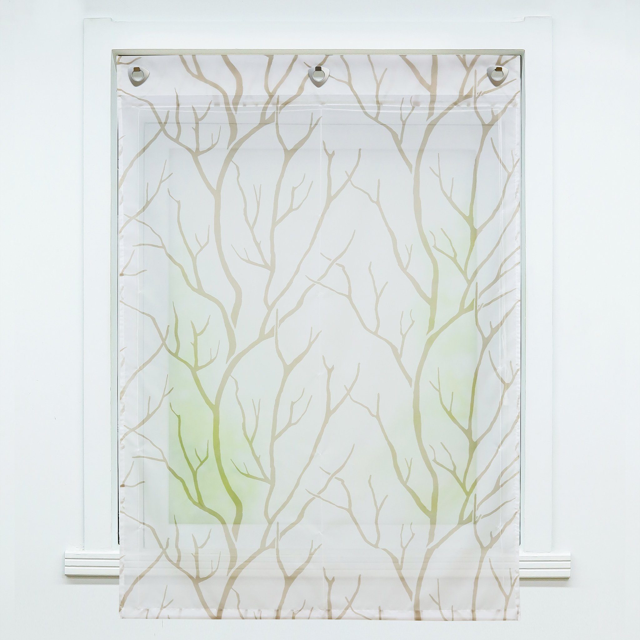 Joyswahl Raffrollo Tatjane, mit Hakenaufhängung, Voile Ösenrollo ohne Bohre günstig online kaufen