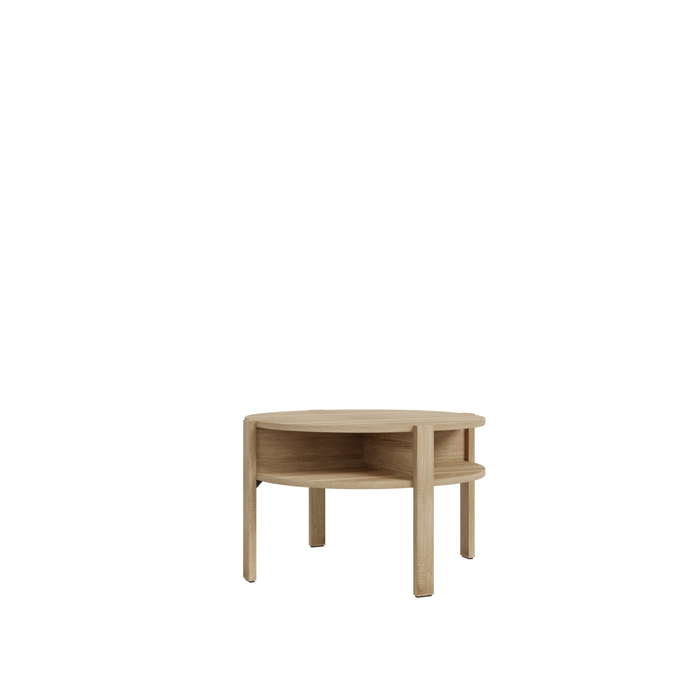 freiraum Couchtisch TOBAGO, in Sonoma Eiche rund - 74,4x45,5x74,4cm (BxHxT)