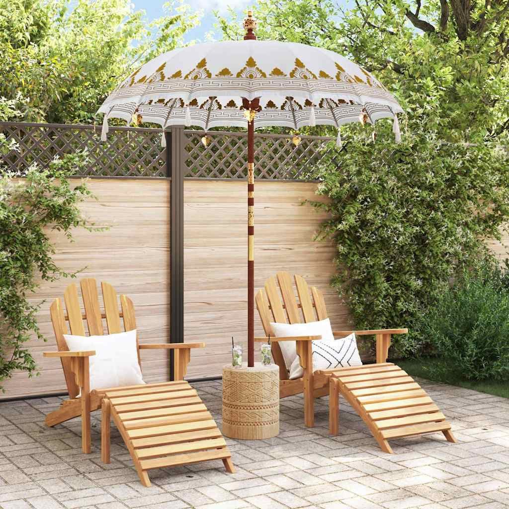 vidaXL Sonnenschirm Balinesischer Sonnenschirm Creme (180-190) günstig online kaufen