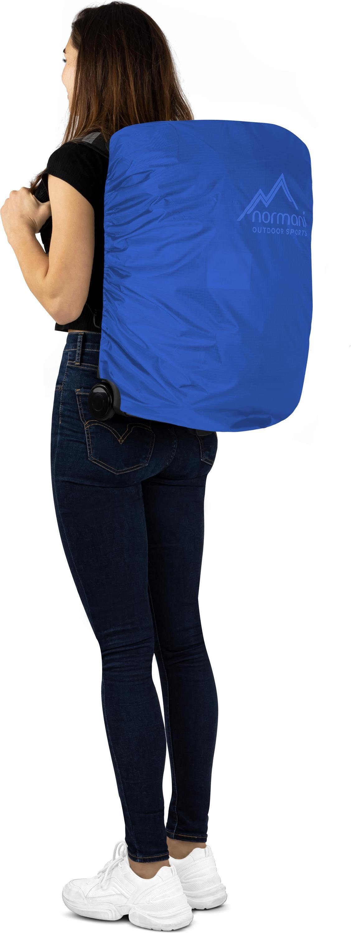 L 37 Regenüberzug, 3-in-1 Trolleyfunktion Reisetasche Blau und mit normani Rucksack Handgepäckgröße Reisetasche in