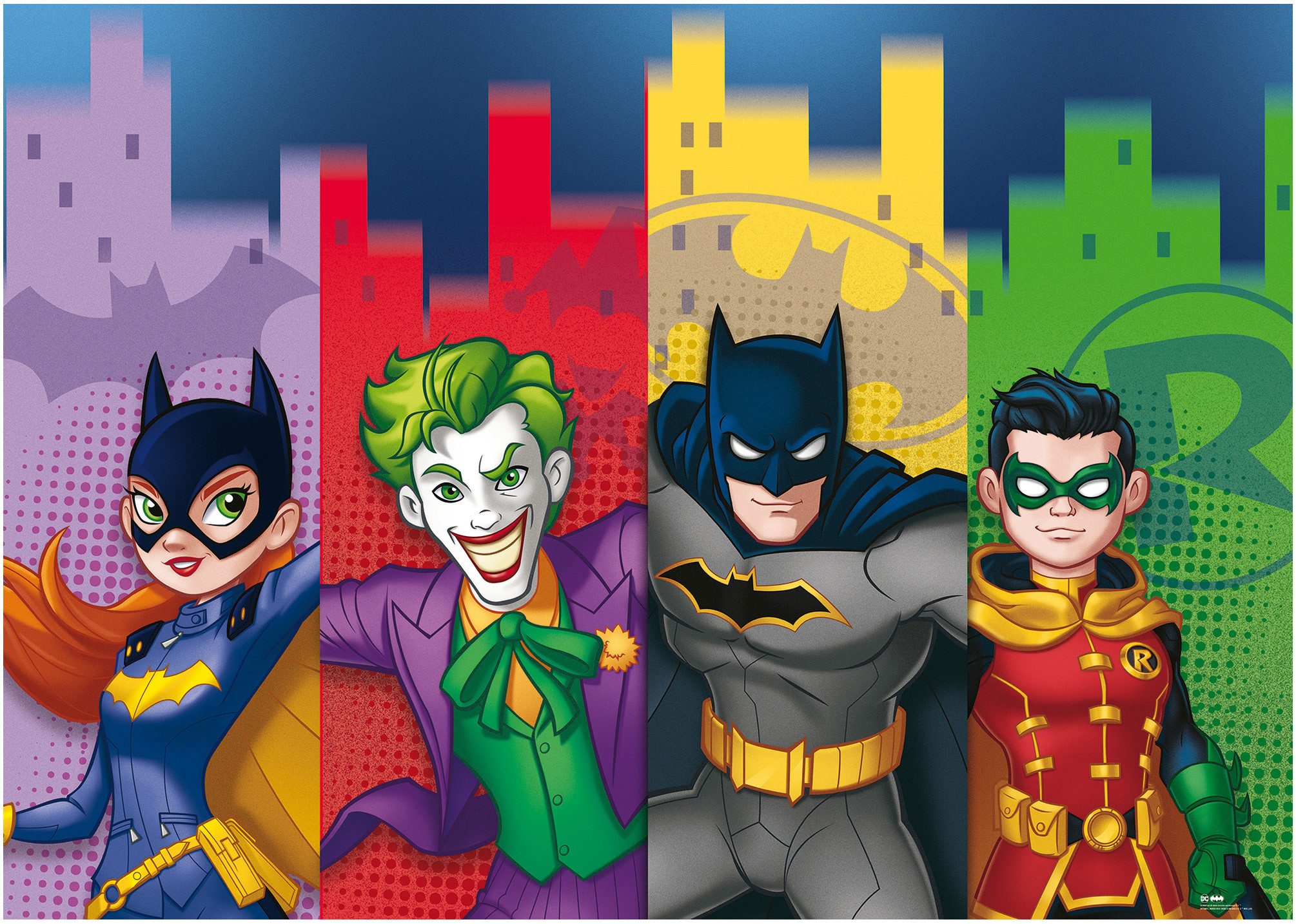 Ravensburger Puzzle Batgirl, Joker, Batman, Robin, 60 Puzzleteile, Made in Europe