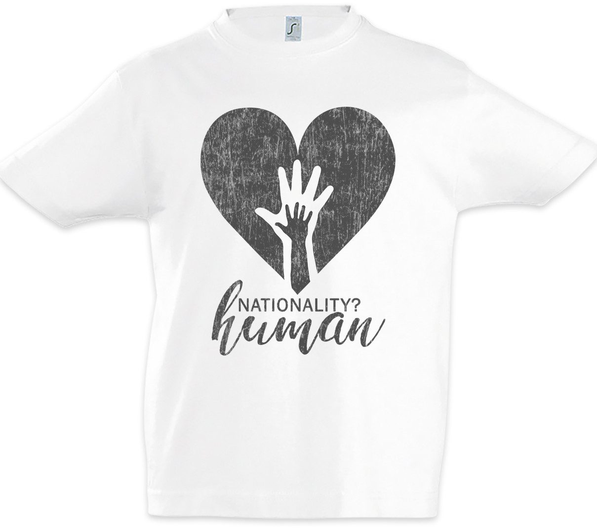 Print-Shirt Nationality Human Kinder T-Shirt Socialism Communism Herz Heart Hand