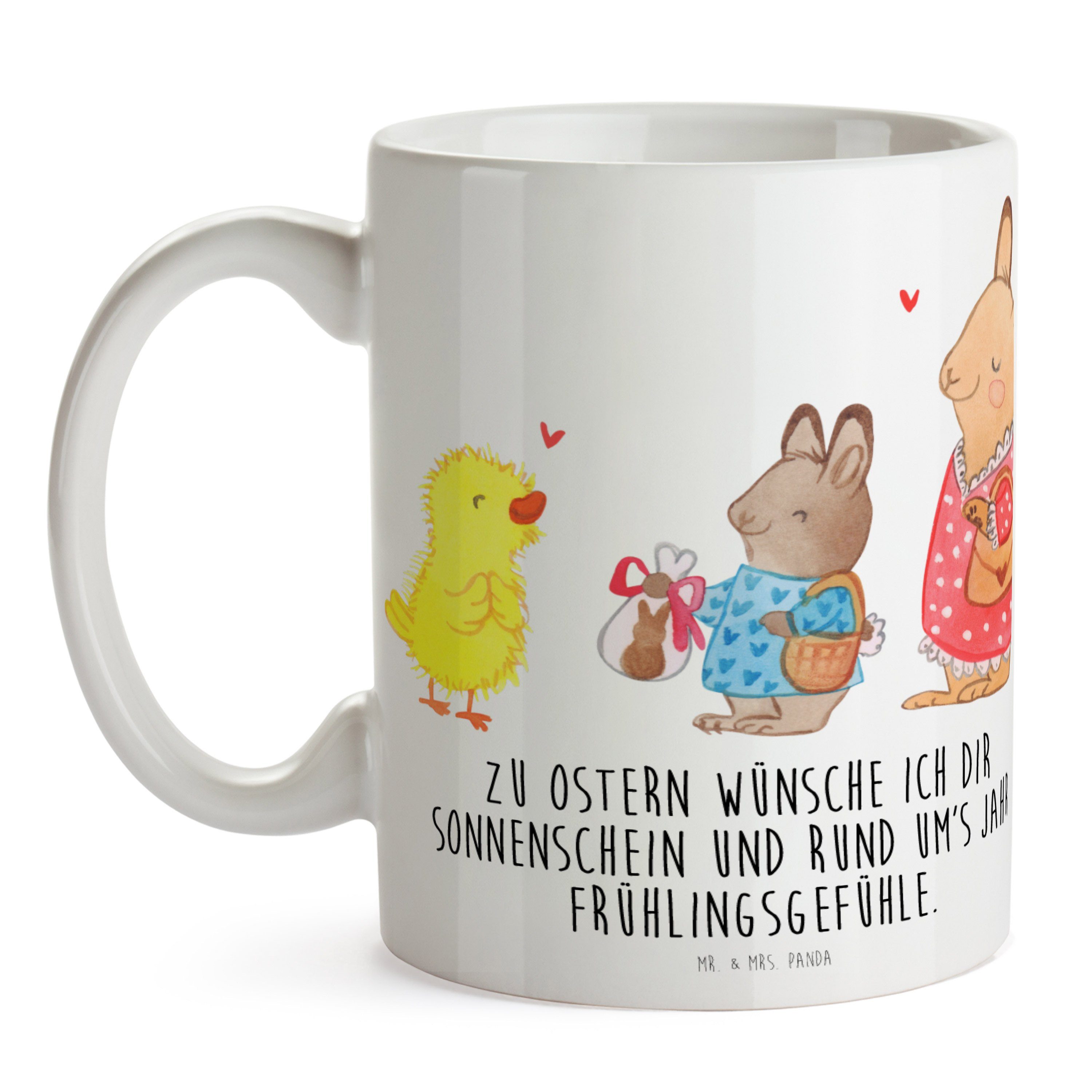 Geschenke - Panda Mrs. Keramik Küken, Mr. & Tasse Weiß - Ostern Tasse, Frühlingsgefühle, Tasse, Büro